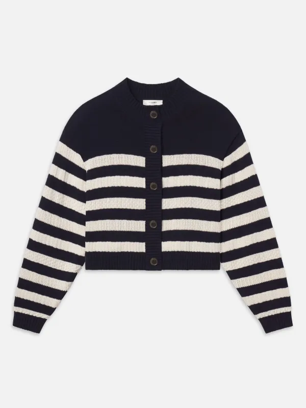 The Variation Femme Cardi -- Navy Multi made by Frame Denim