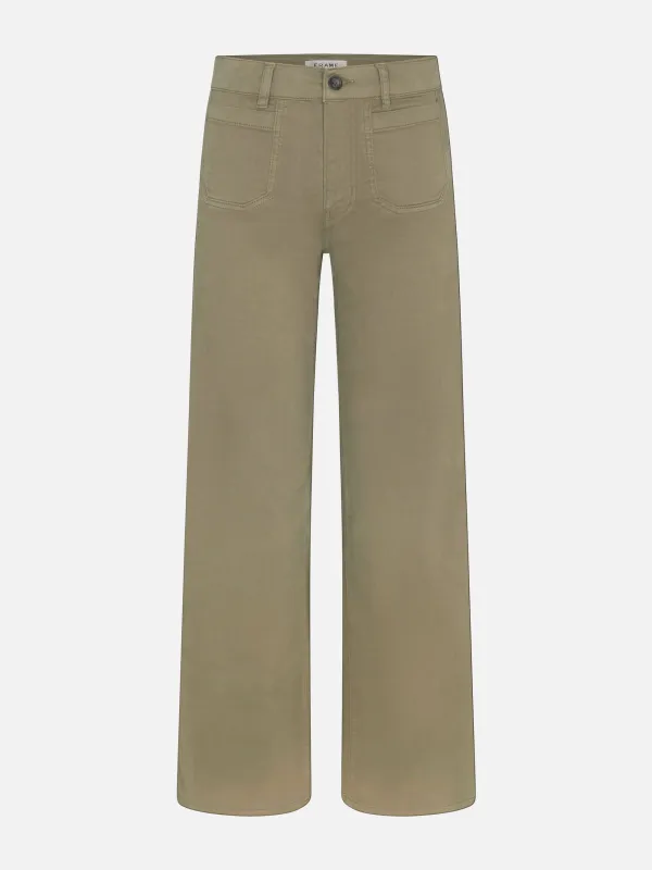 Le Slim Palazzo Modernist Pocket -- Grasshopper sold by Frame Denim