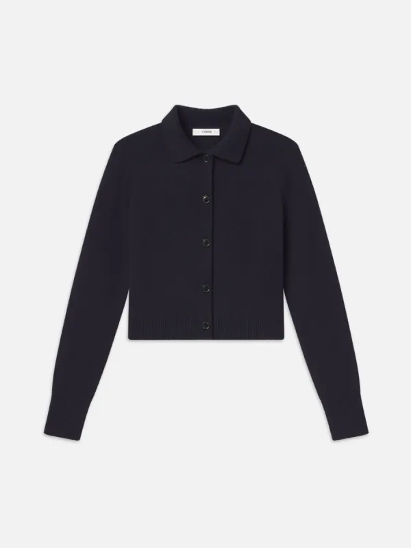 Shrunken Cashmere Cardi -- Navy sold by Frame Denim