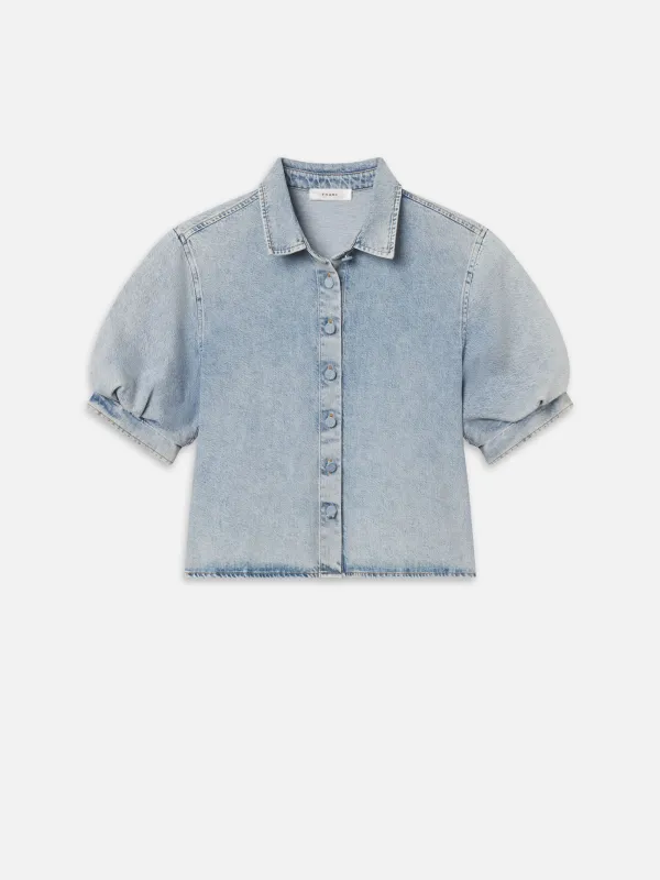 The Billow Sleeve Shirt -- Puffin sold by Frame Denim