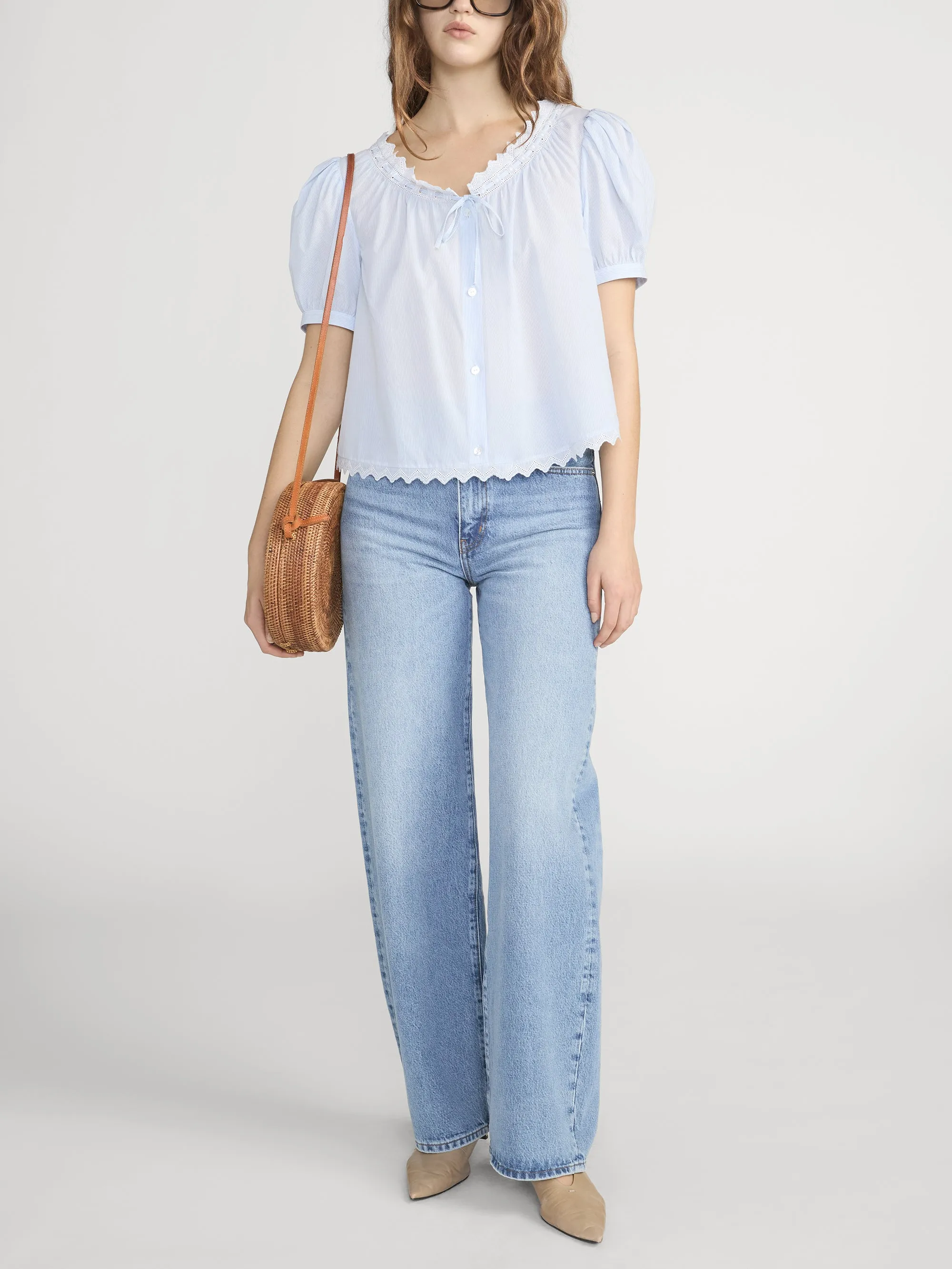 The Serene Top -- Powder Blue Multi sold by Frame Denim product image thumbnail 2