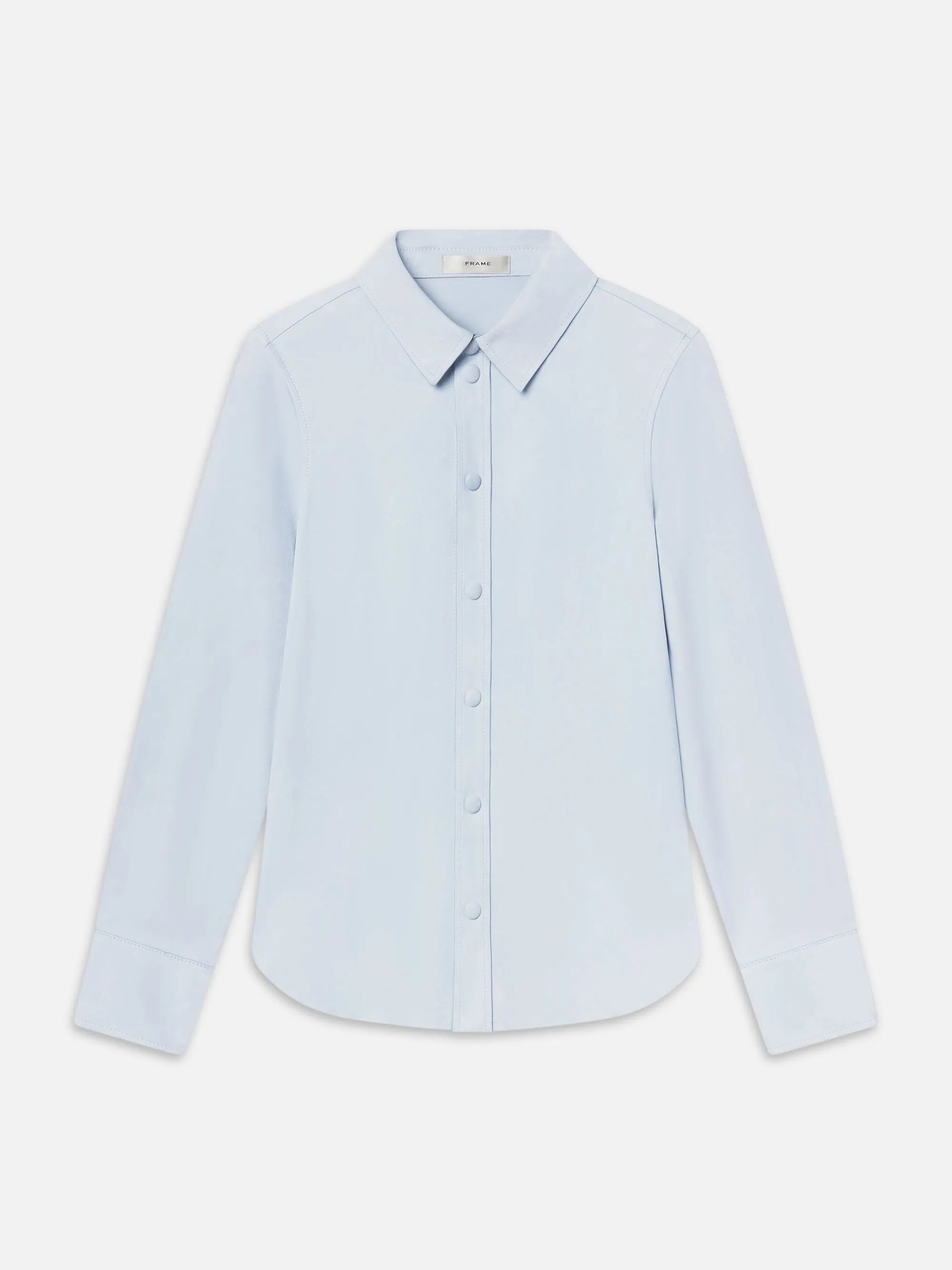 The Suede Slim Shirt -- Sky Blue sold by Frame Denim