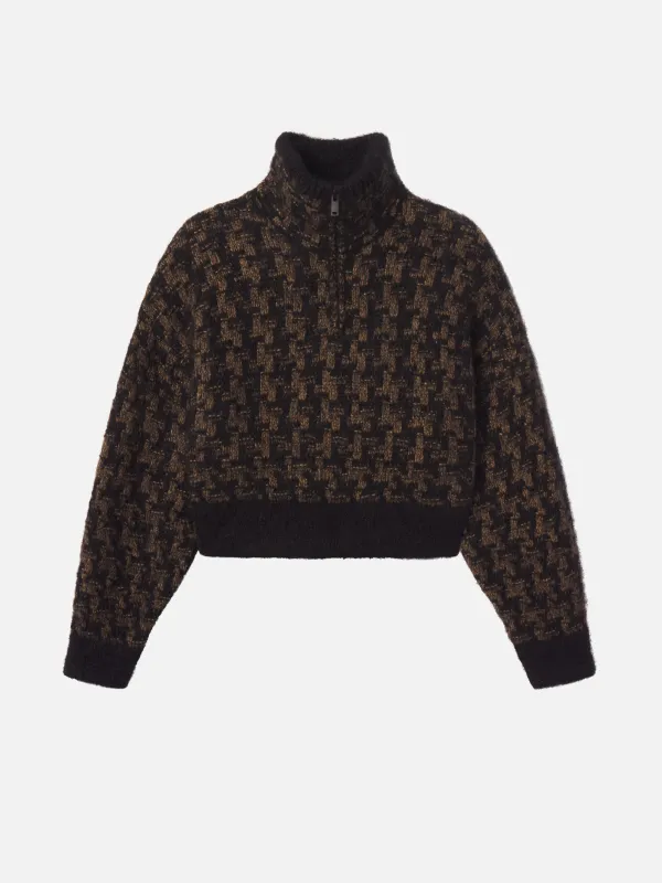 The Houndstooth Jacket -- Brown Multi sold by Frame Denim