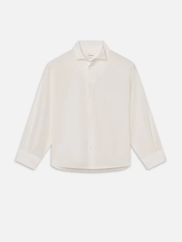 The Society Archive Tuxedo Shirt -- Cream made by Frame Denim