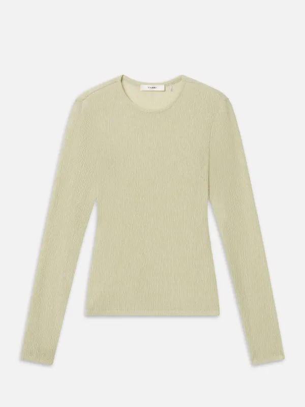 The Textured Crew -- Soft Lime sold by Frame Denim