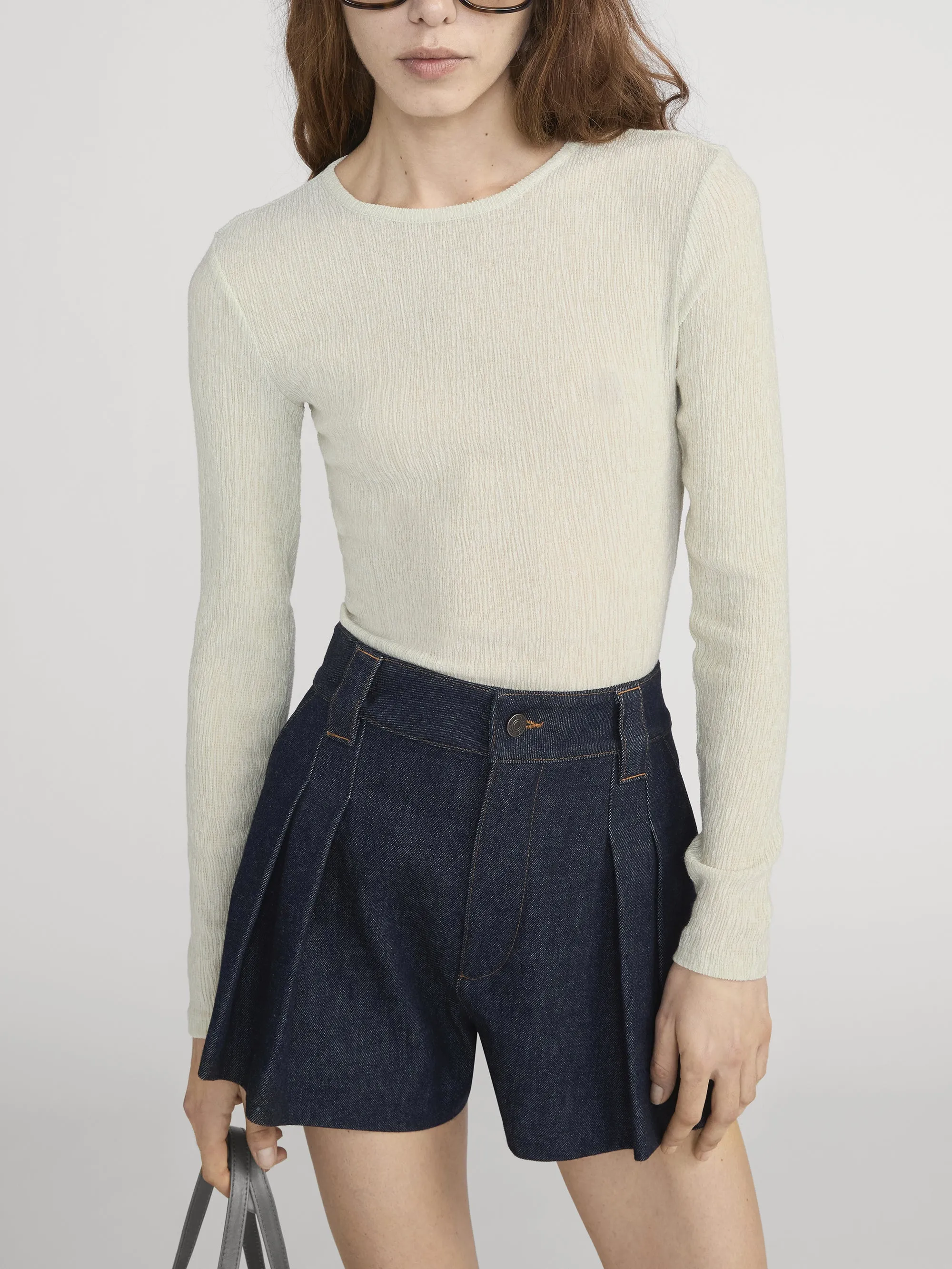 The Textured Crew -- Soft Lime sold by Frame Denim product image thumbnail 3