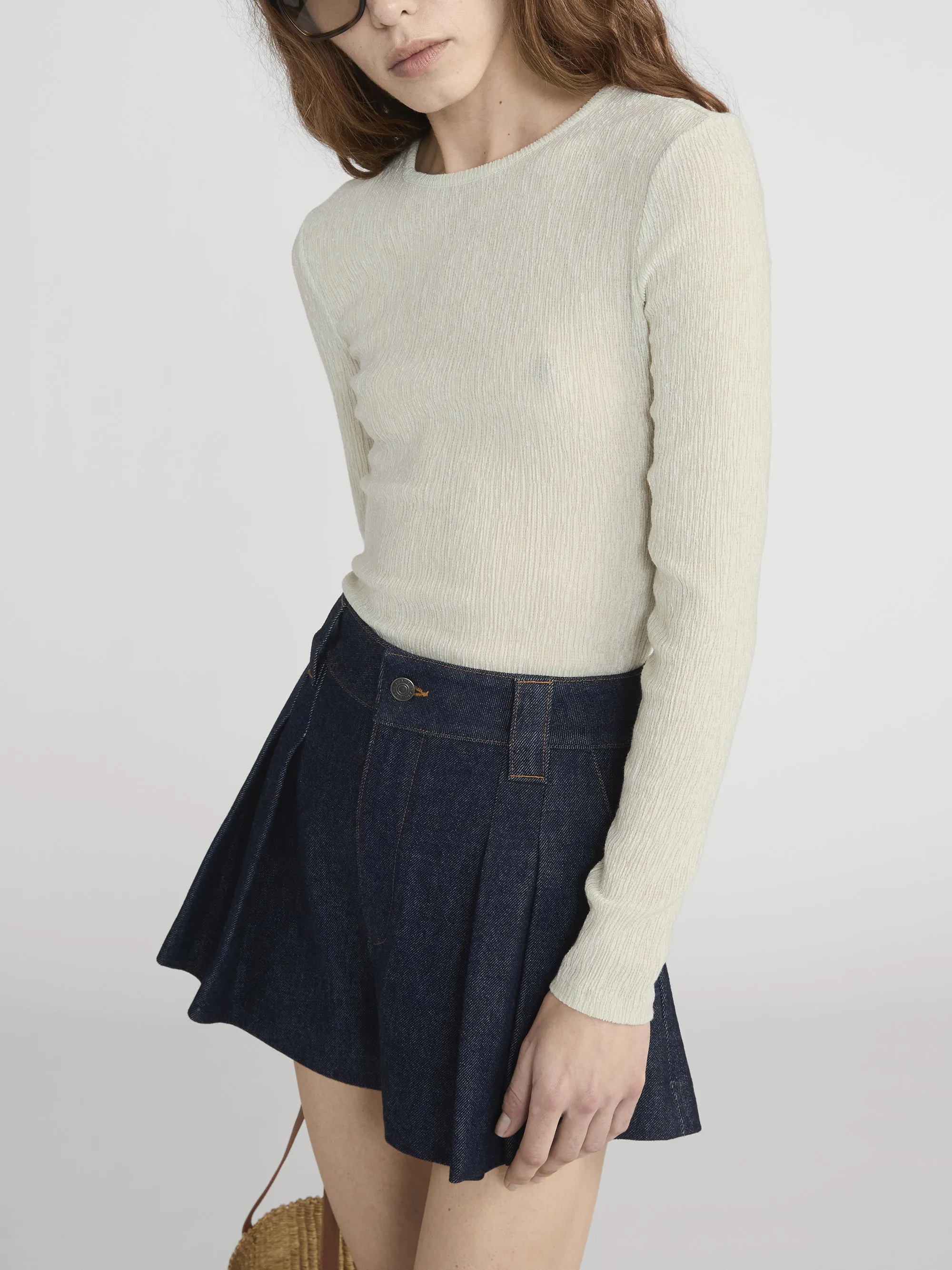 The Textured Crew -- Soft Lime sold by Frame Denim product image thumbnail 4