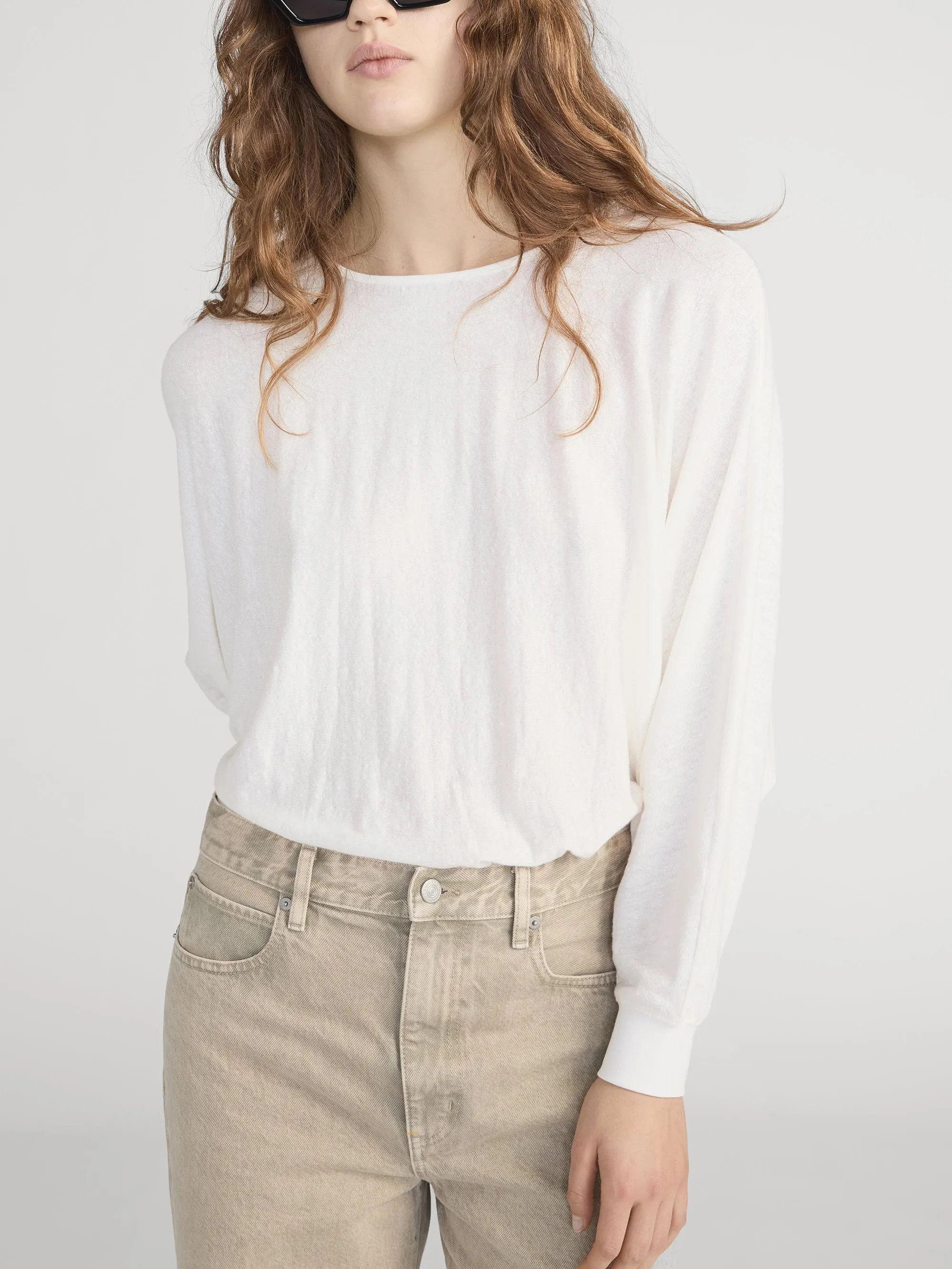 The Slouch Top -- Cream sold by Frame Denim product image thumbnail 3