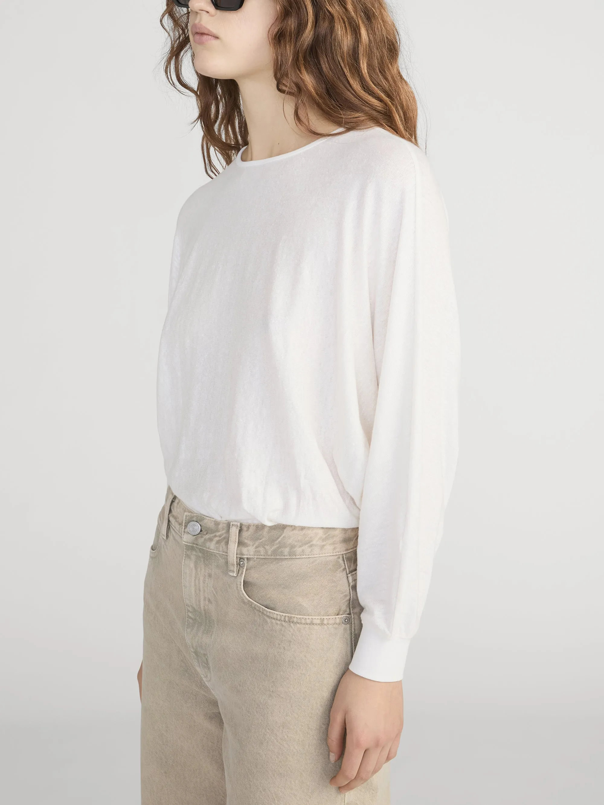 The Slouch Top -- Cream sold by Frame Denim product image thumbnail 4