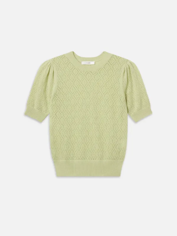 The Delicate Cashmere Sweater -- Soft Lime sold by Frame Denim