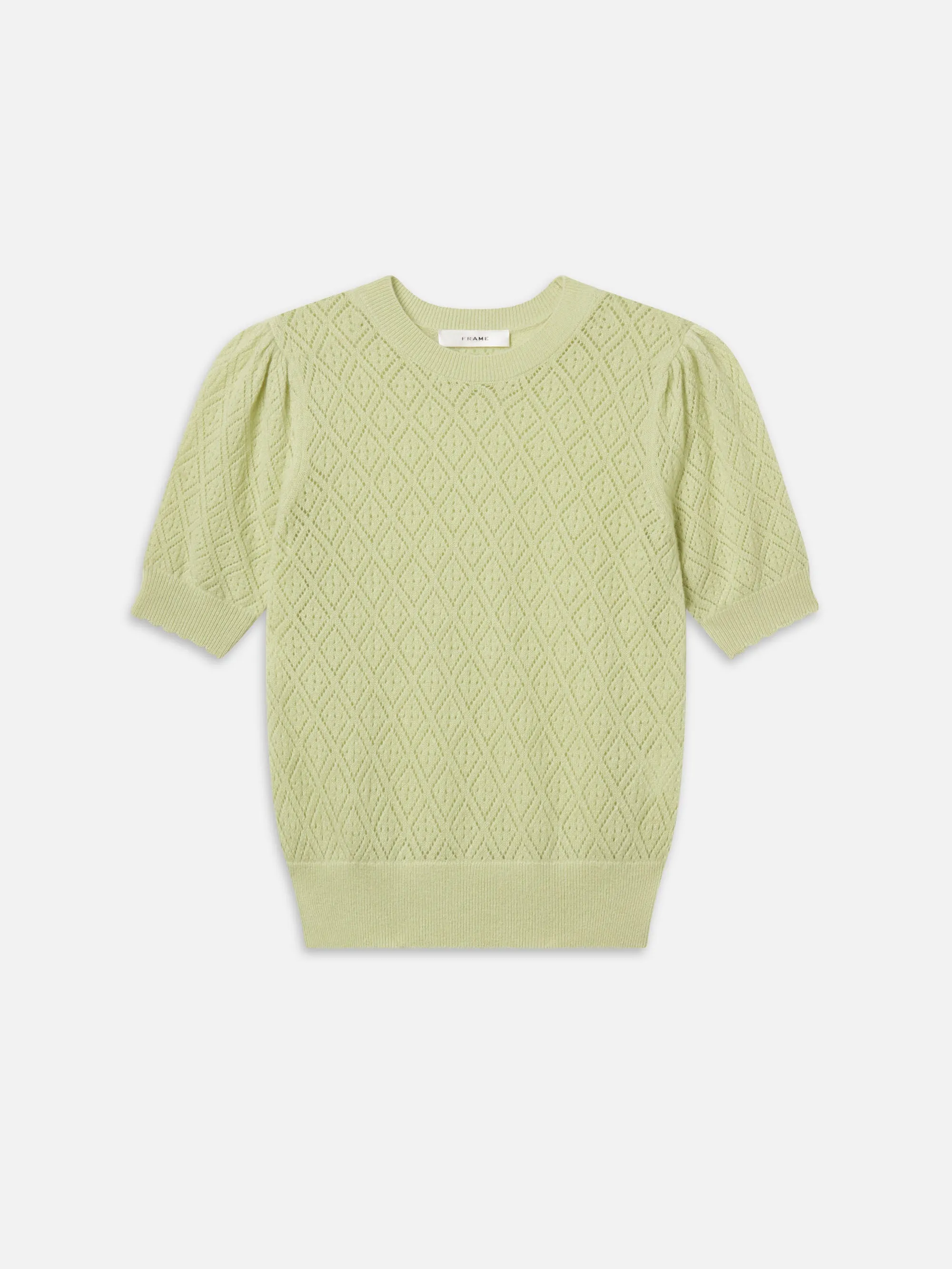 The Delicate Cashmere Sweater -- Soft Lime sold by Frame Denim