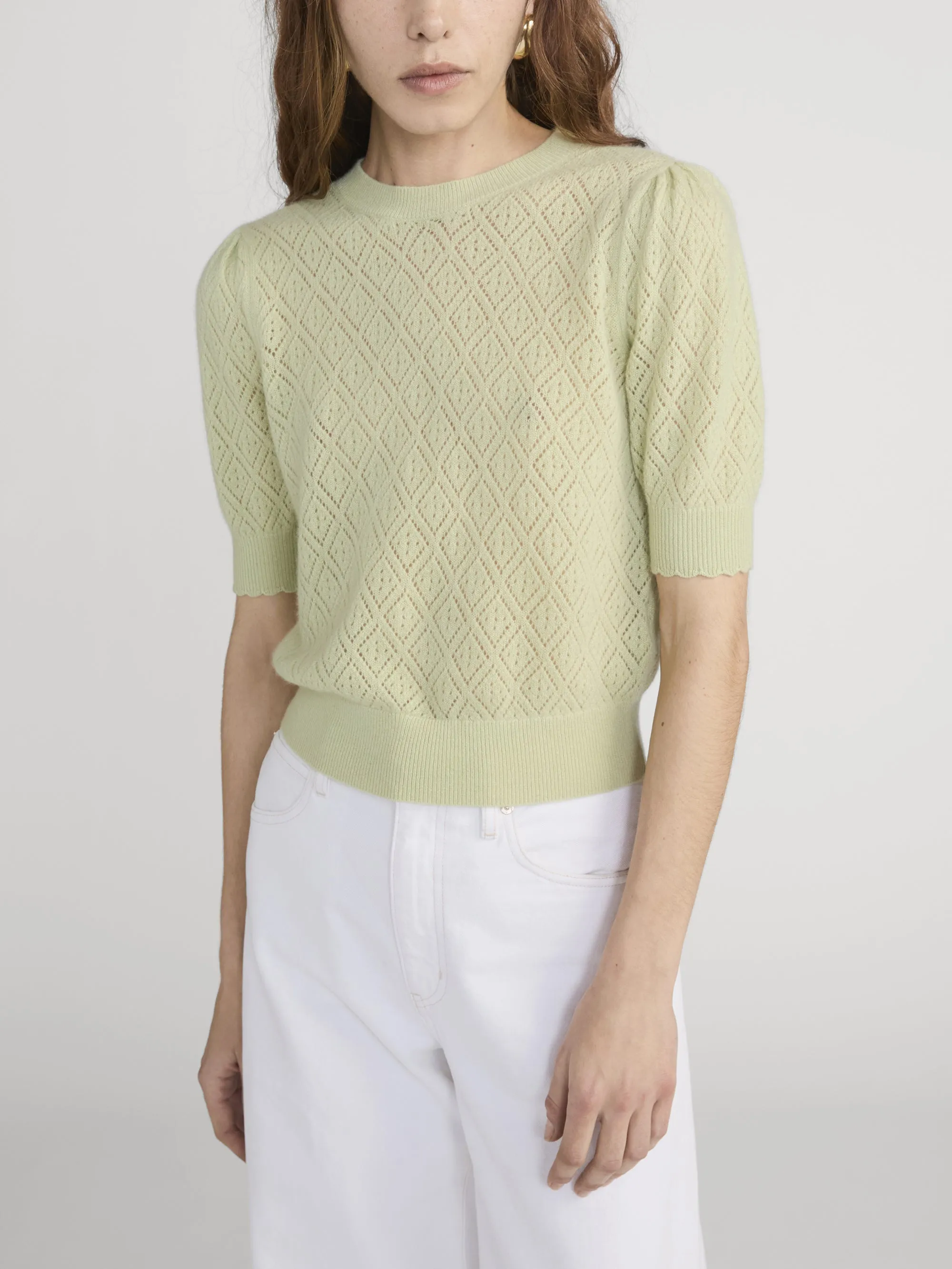 The Delicate Cashmere Sweater -- Soft Lime sold by Frame Denim product image thumbnail 4
