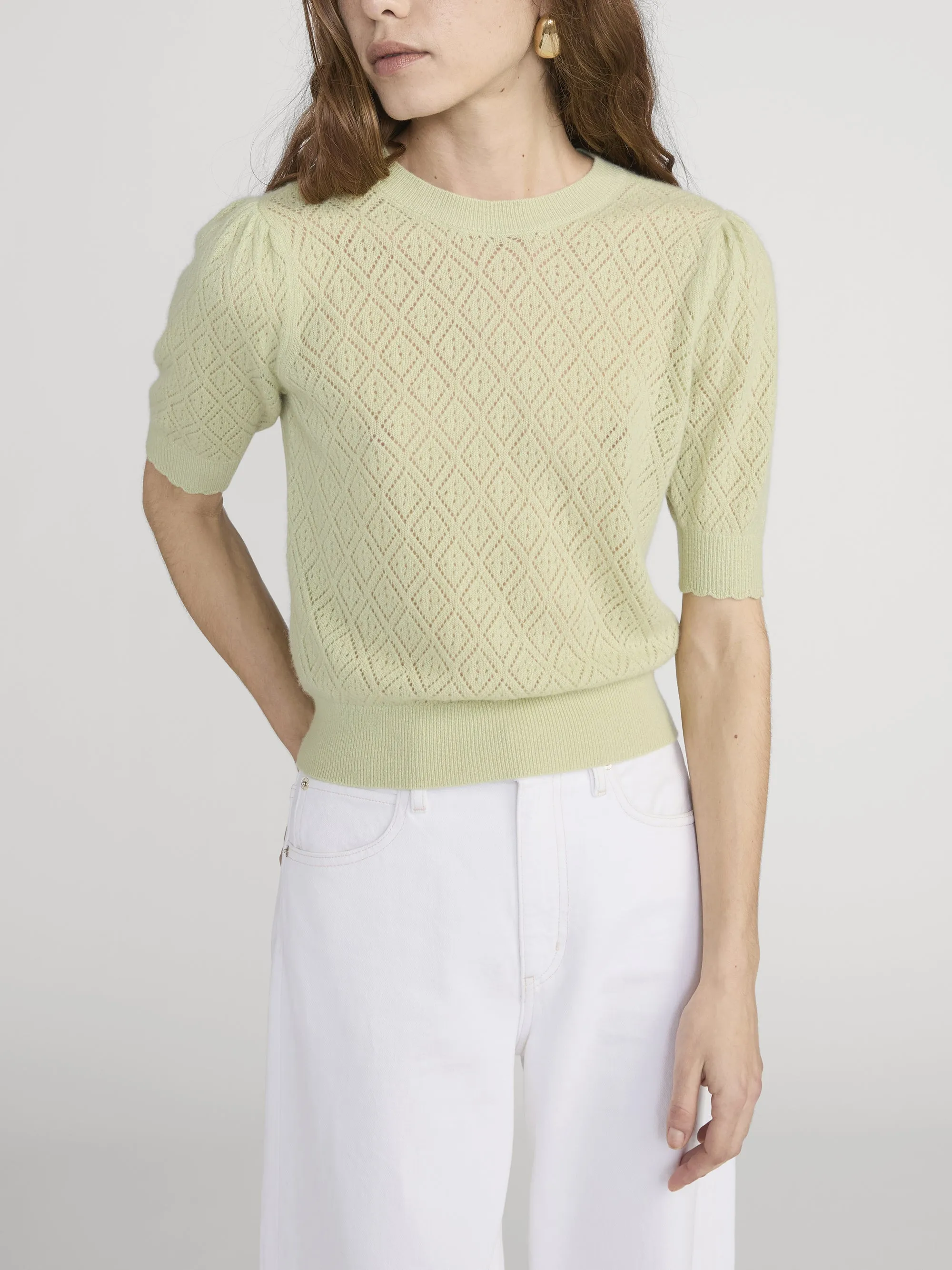 The Delicate Cashmere Sweater -- Soft Lime sold by Frame Denim product image thumbnail 3