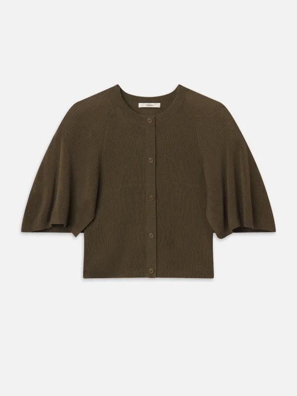 The Flounce Sweater -- Military Green sold by Frame Denim