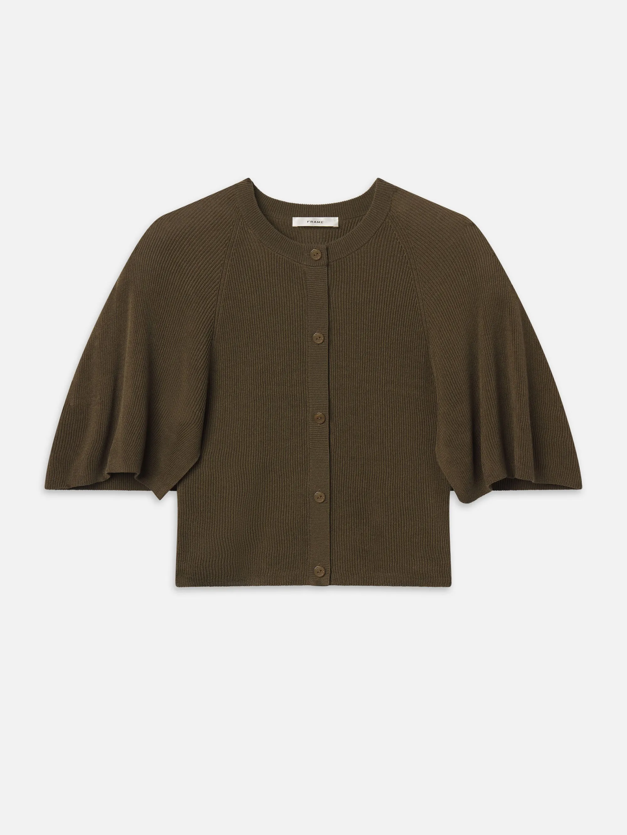 The Flounce Sweater -- Military Green sold by Frame Denim