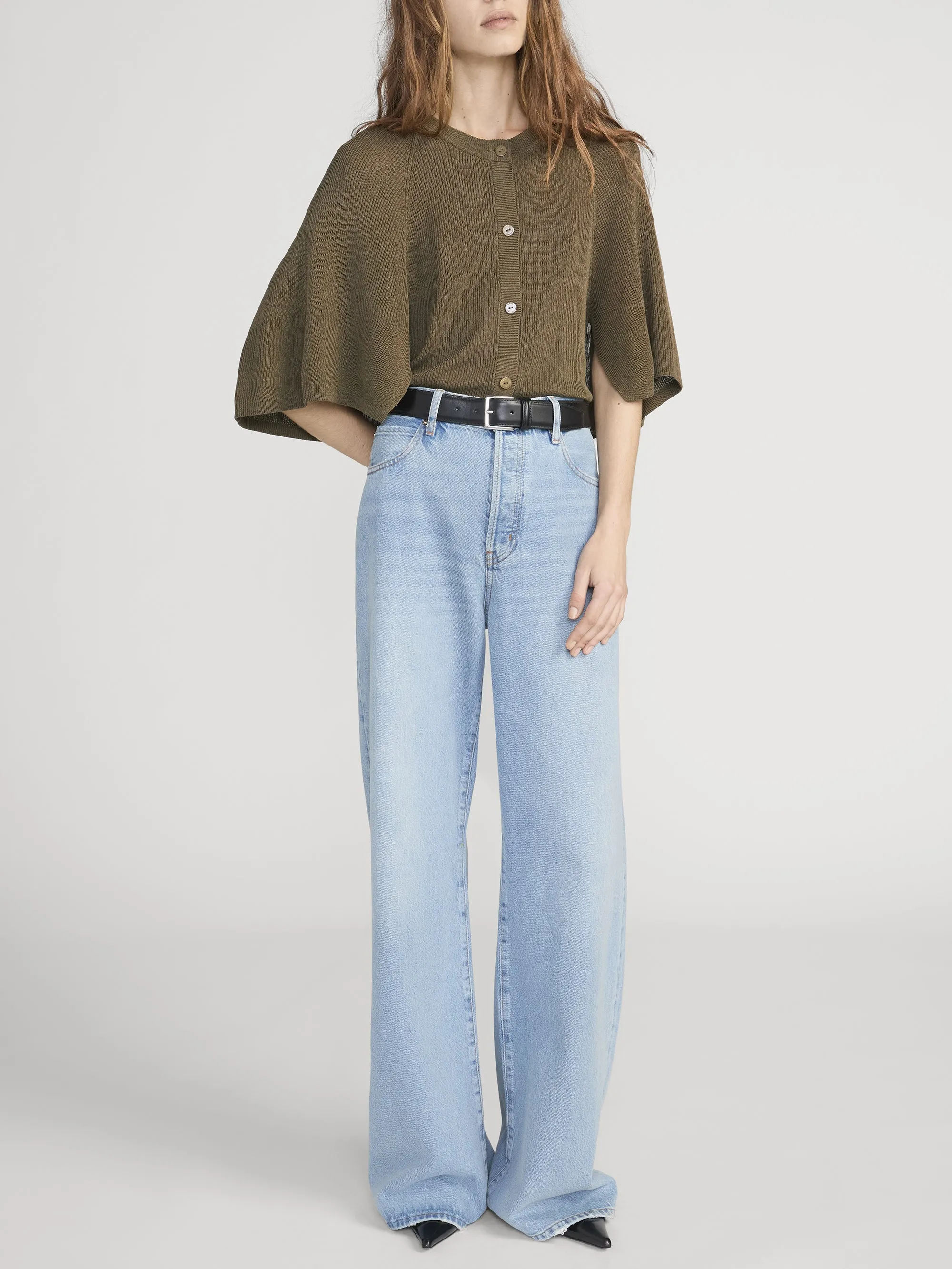 The Flounce Sweater -- Military Green sold by Frame Denim product image thumbnail 2