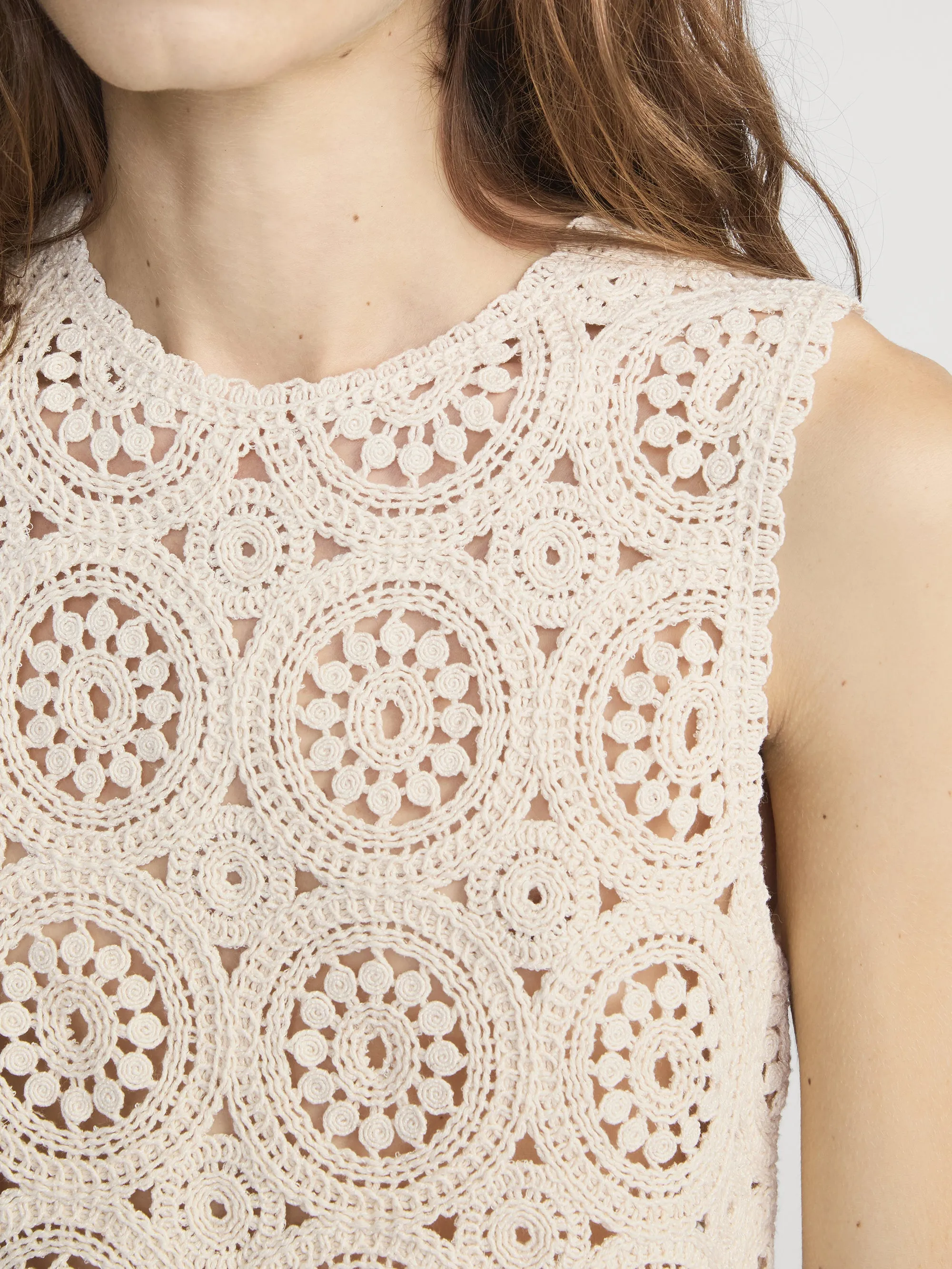 The Crochet Tank -- Cream sold by Frame Denim product image thumbnail 5