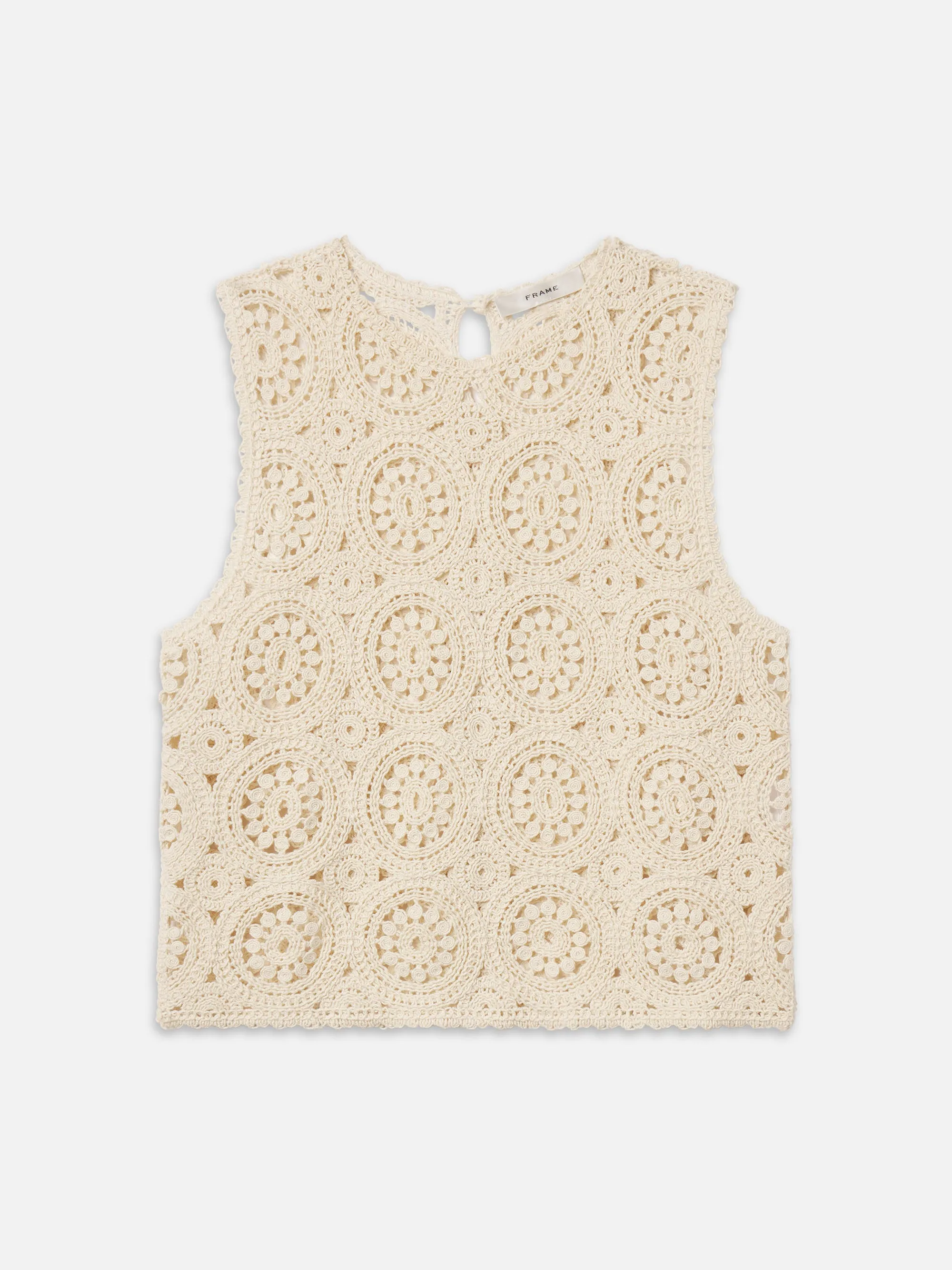 The Crochet Tank -- Cream sold by Frame Denim