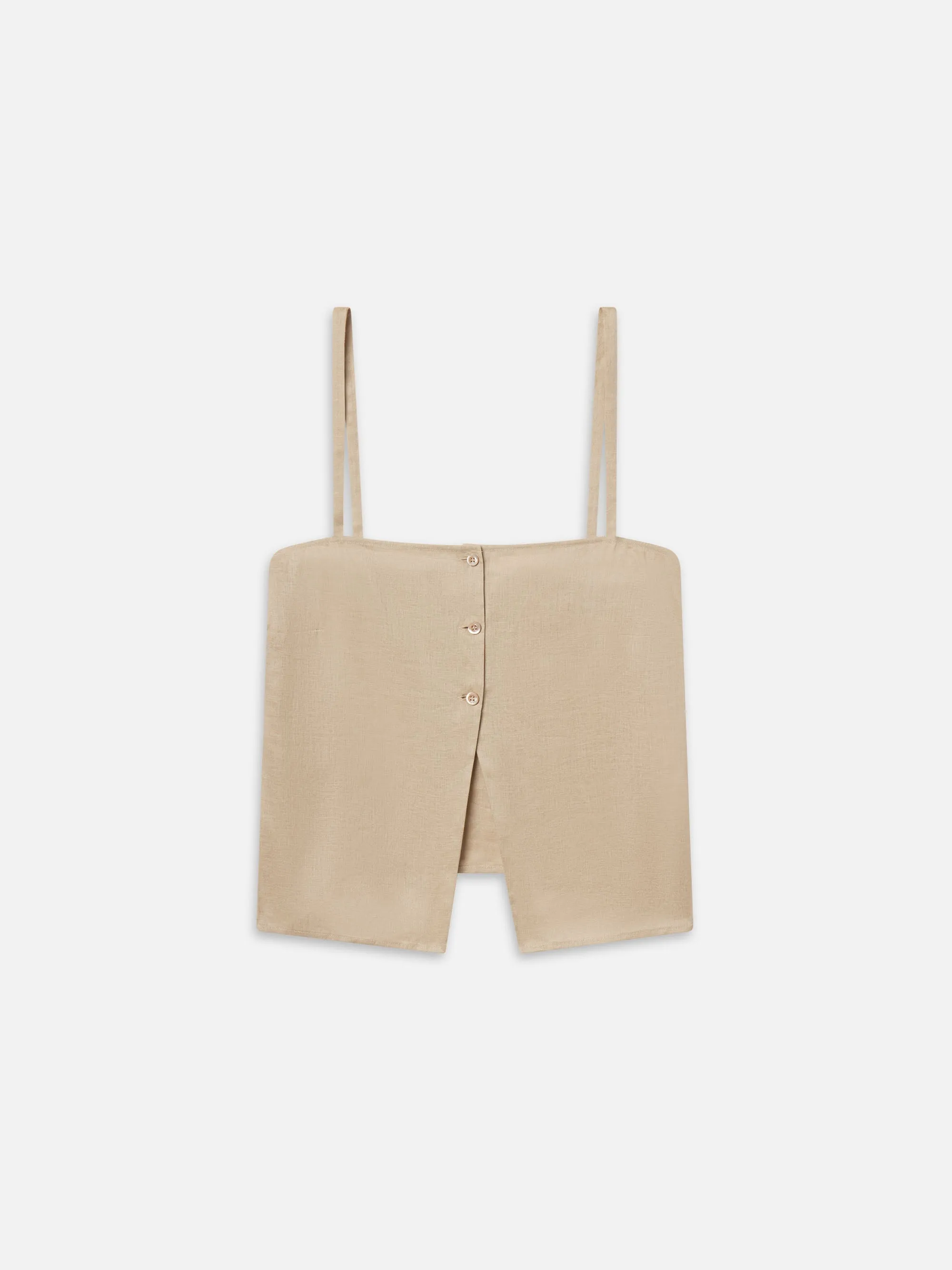 The Linen Button Cami -- Flax sold by Frame Denim