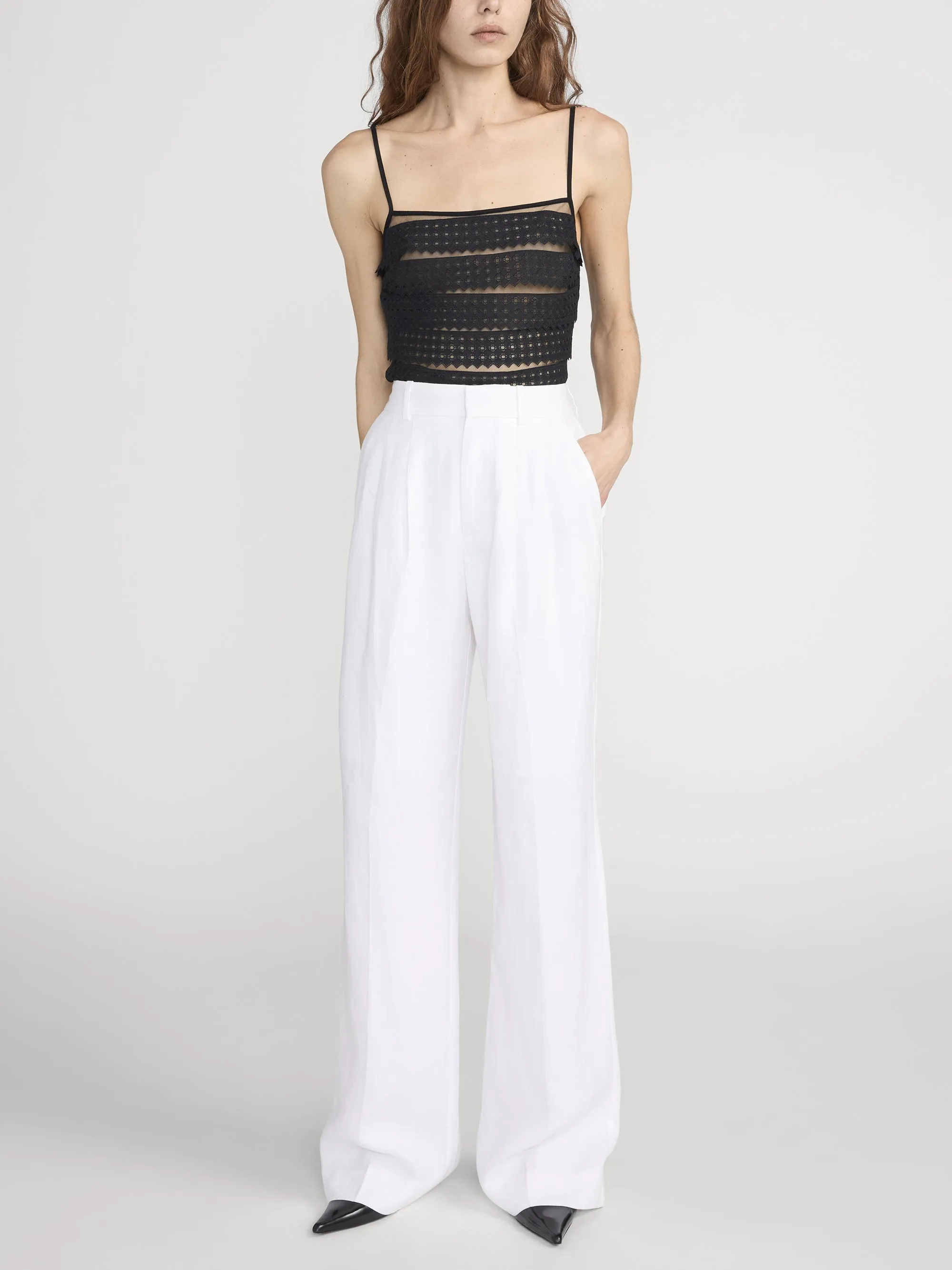 The Lattice Crochet Cami -- Black sold by Frame Denim product image thumbnail 2