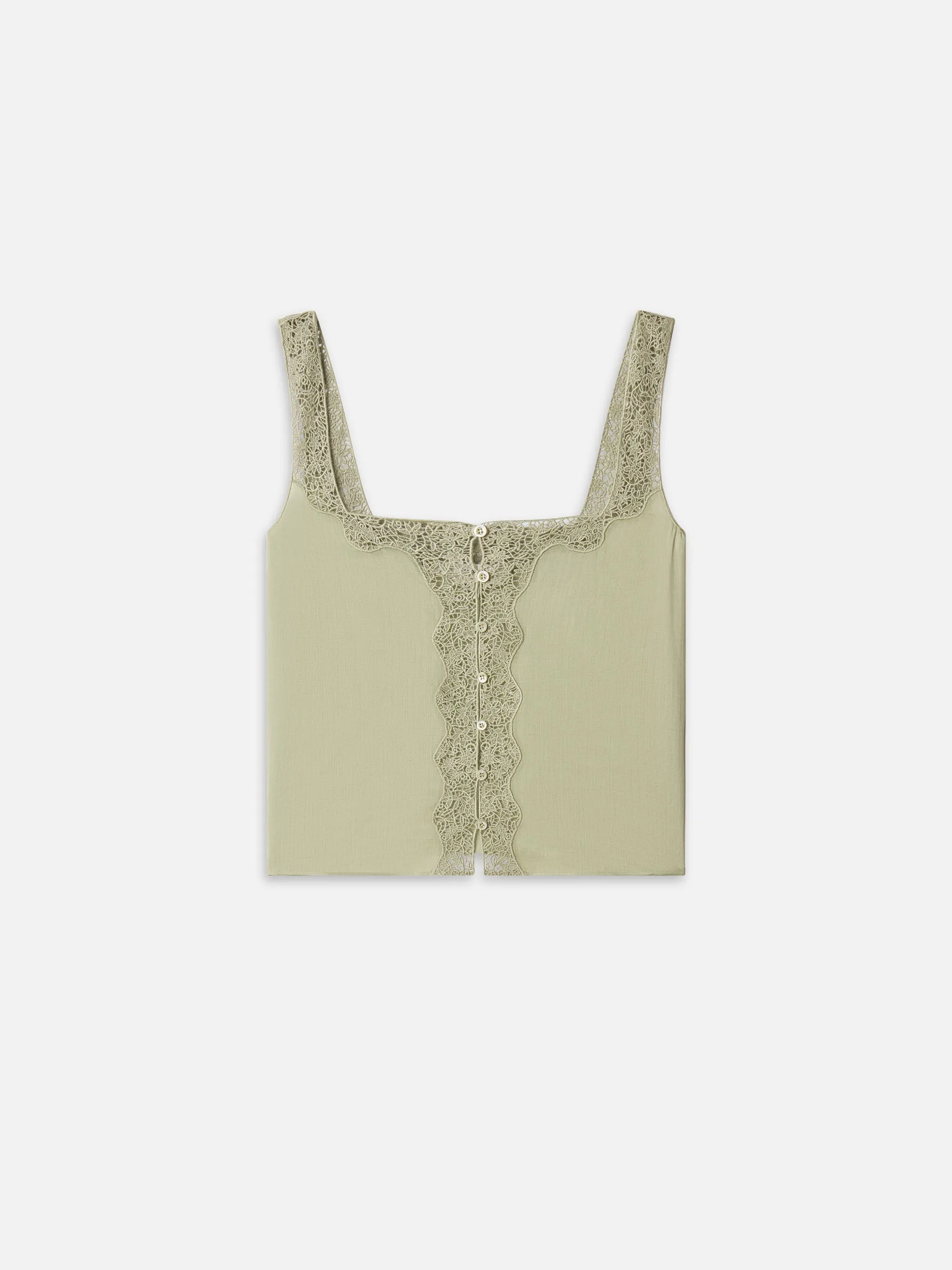 The Embroidered Tank -- Sage sold by Frame Denim