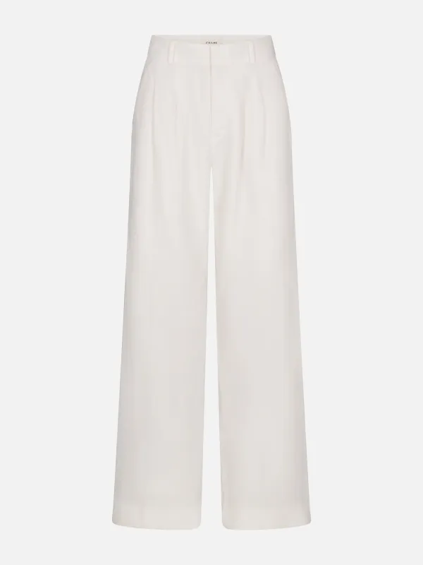 The Linen Trouser -- White made by Frame Denim
