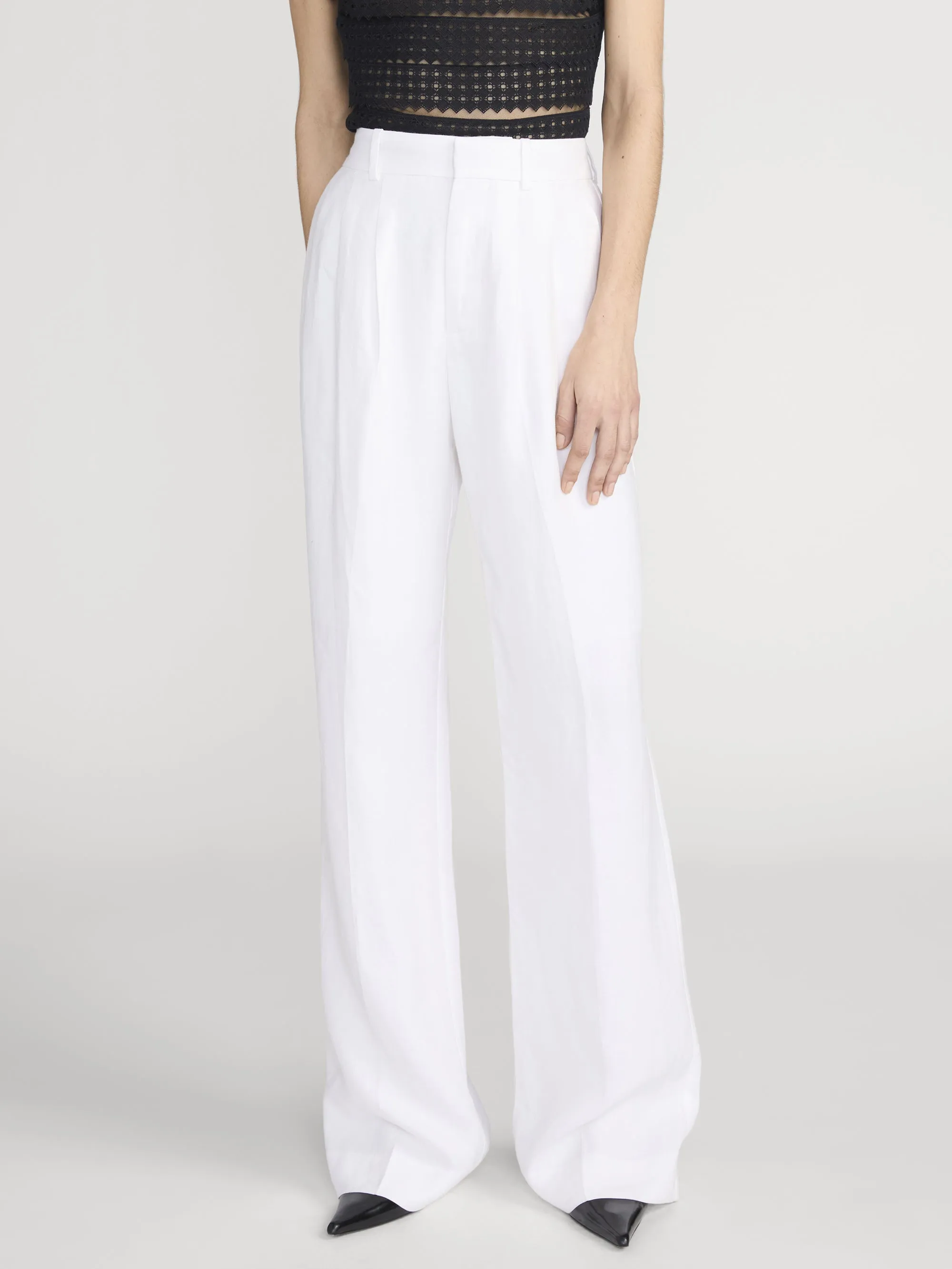 The Linen Trouser -- White sold by Frame Denim product image thumbnail 3