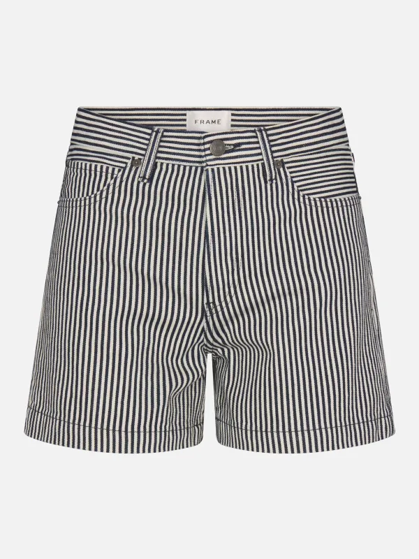 The Everyday Short -- Navy Stripe sold by Frame Denim