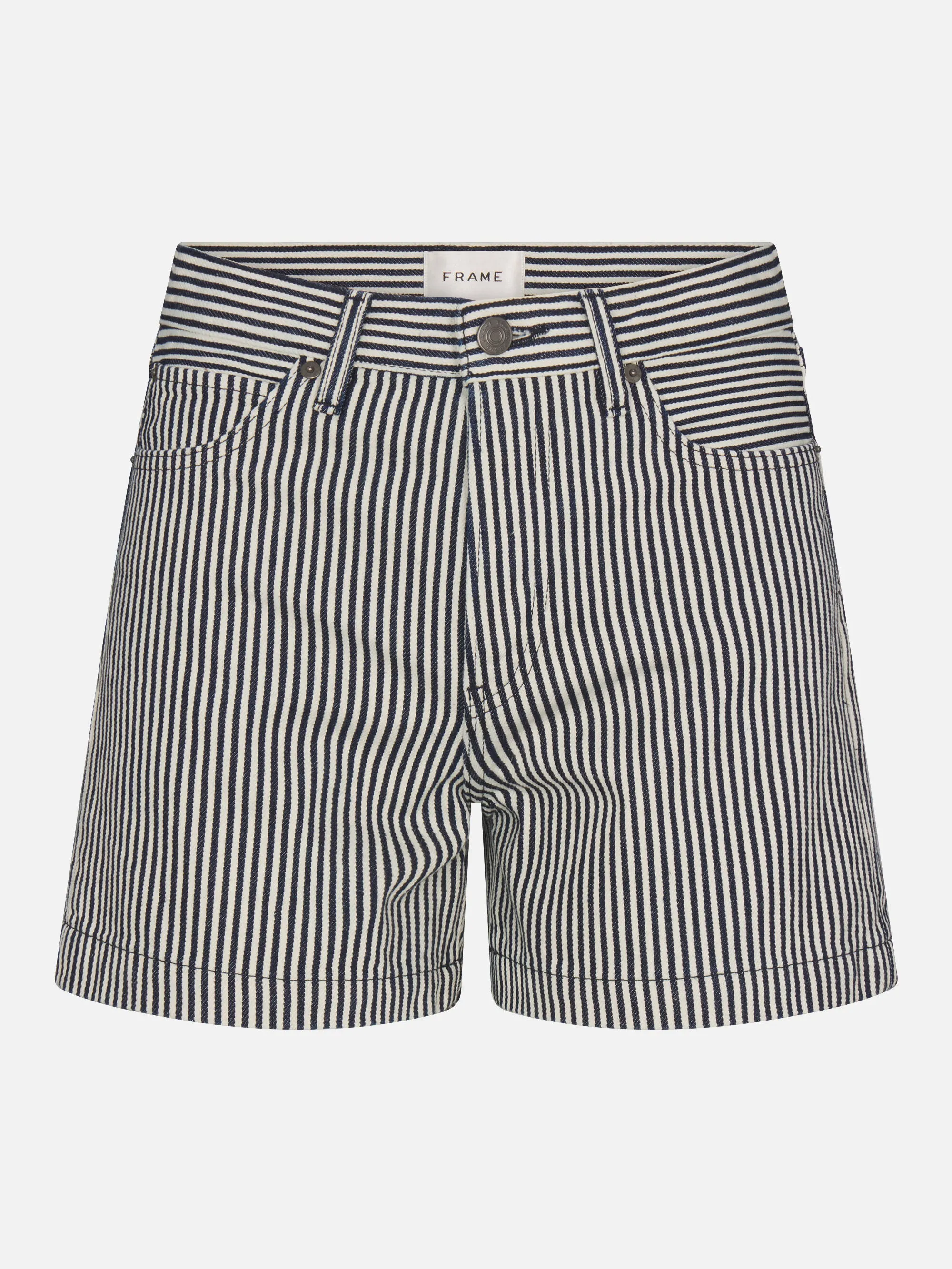 The Everyday Short -- Navy Stripe sold by Frame Denim