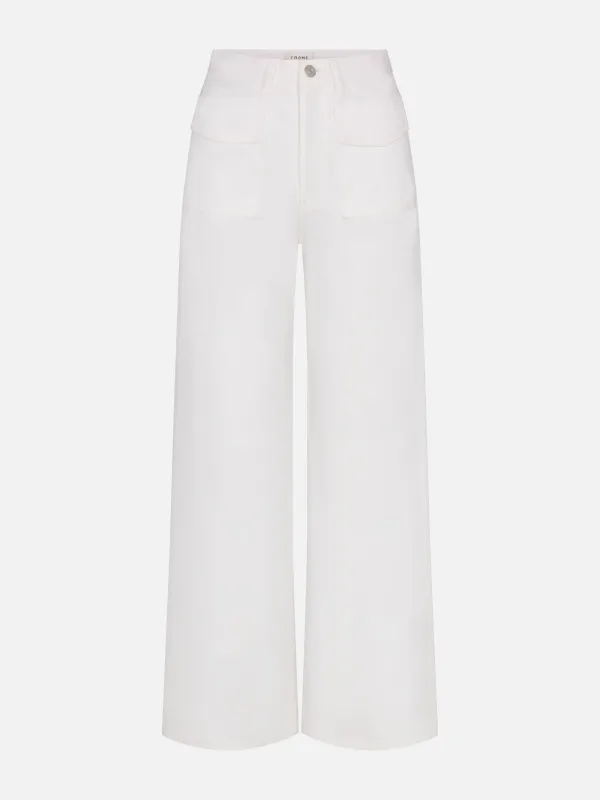 The Collegiate Pocket Jean -- White made by Frame Denim