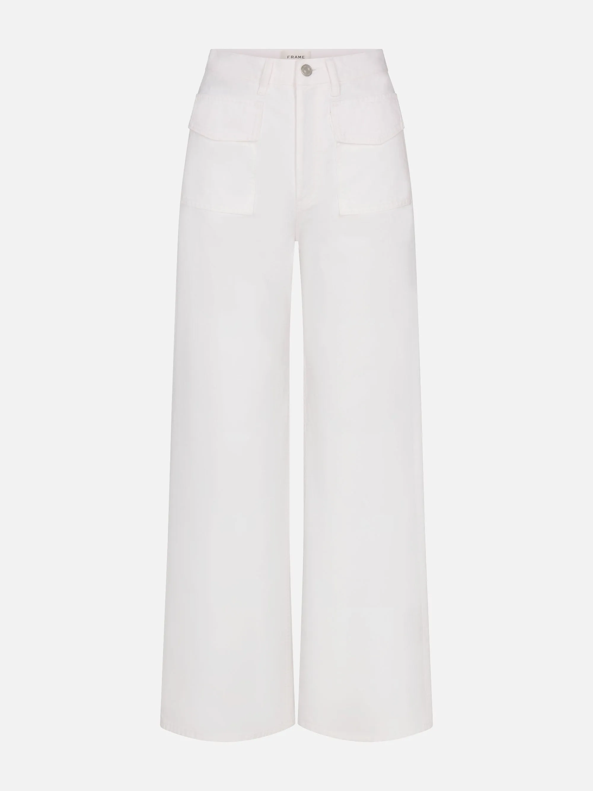 The Collegiate Pocket Jean -- White sold by Frame Denim