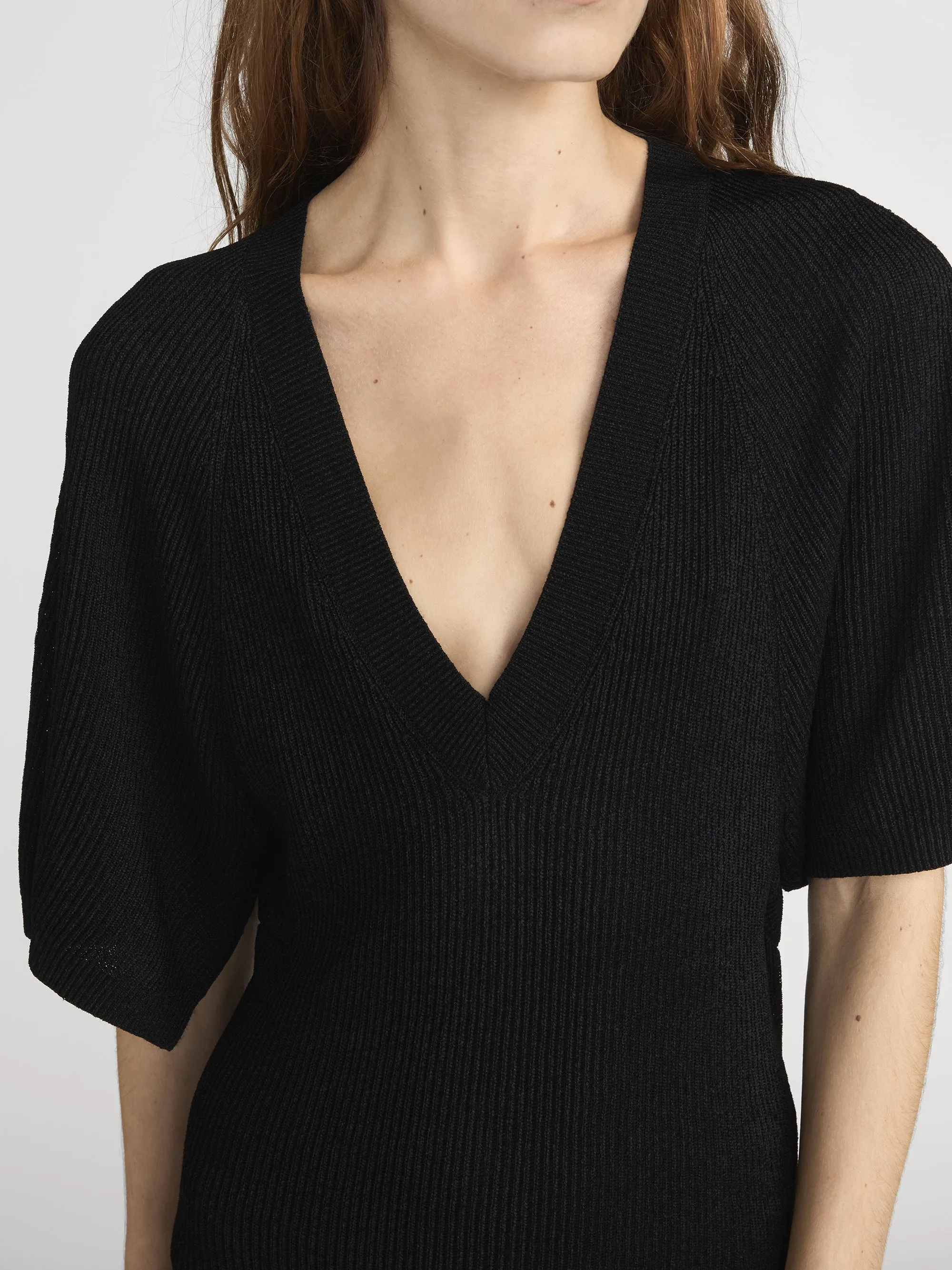 The Flounce Dress -- Black sold by Frame Denim product image thumbnail 4