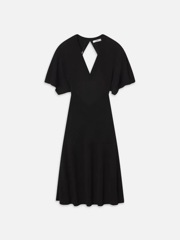 The Flounce Dress -- Black sold by Frame Denim