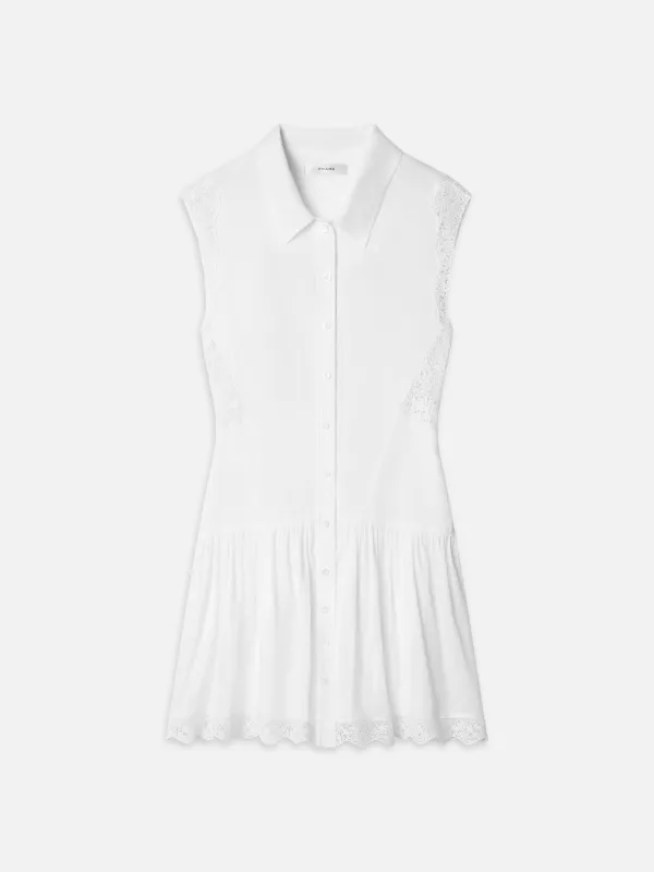 The Embroidered Day Dress -- White sold by Frame Denim