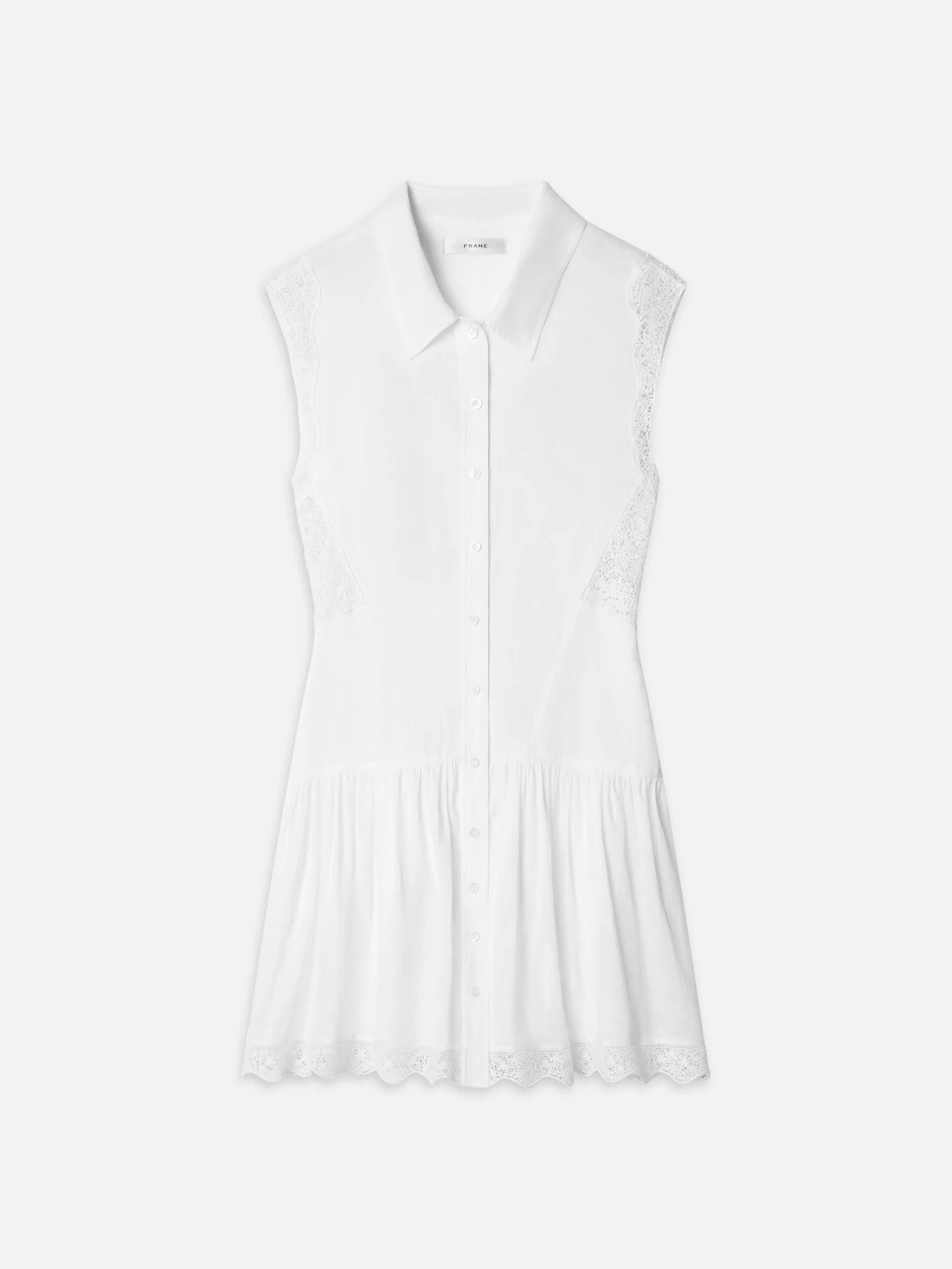 The Embroidered Day Dress -- White sold by Frame Denim