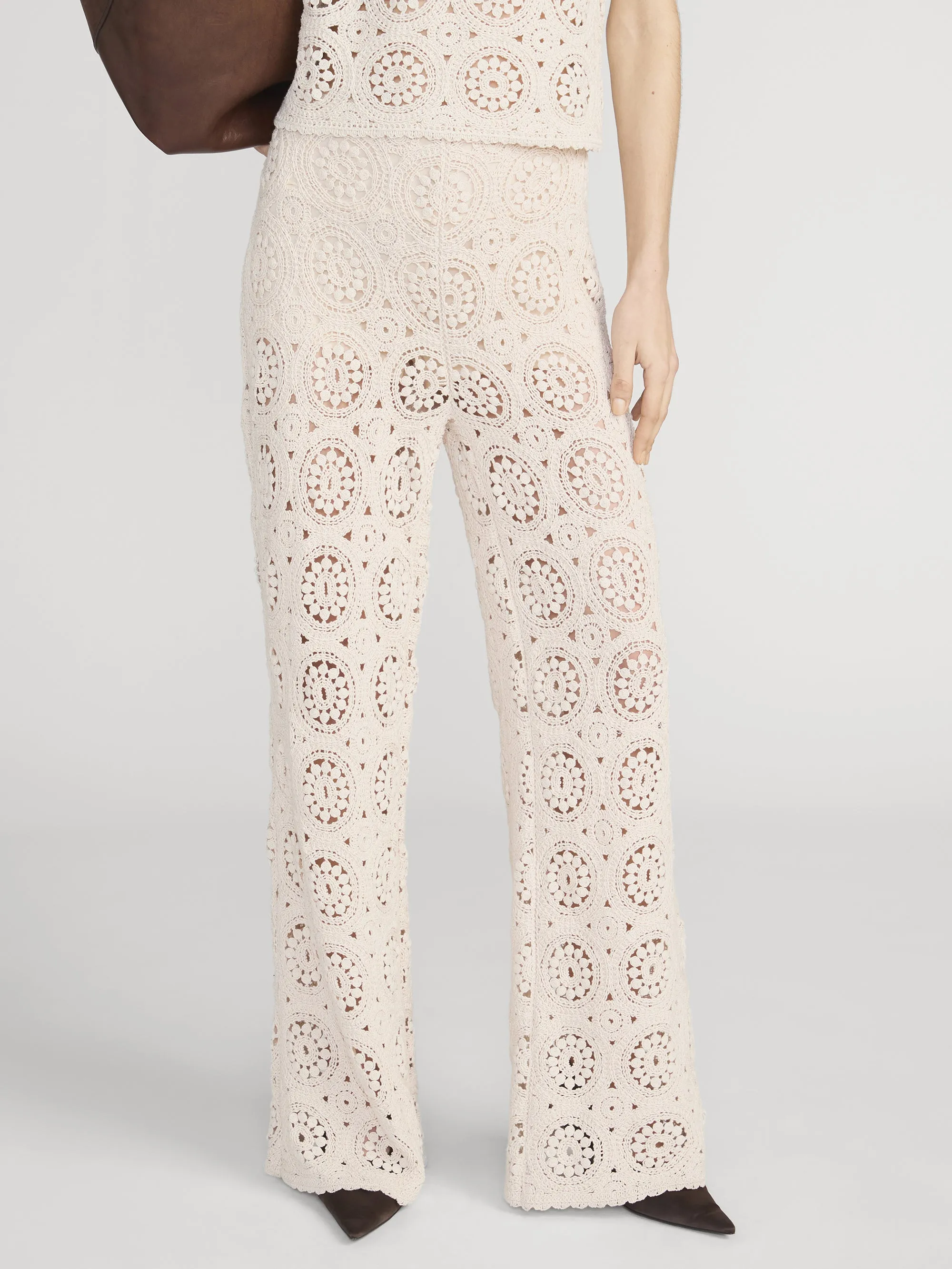 The Crochet Pant -- Cream sold by Frame Denim product image thumbnail 3