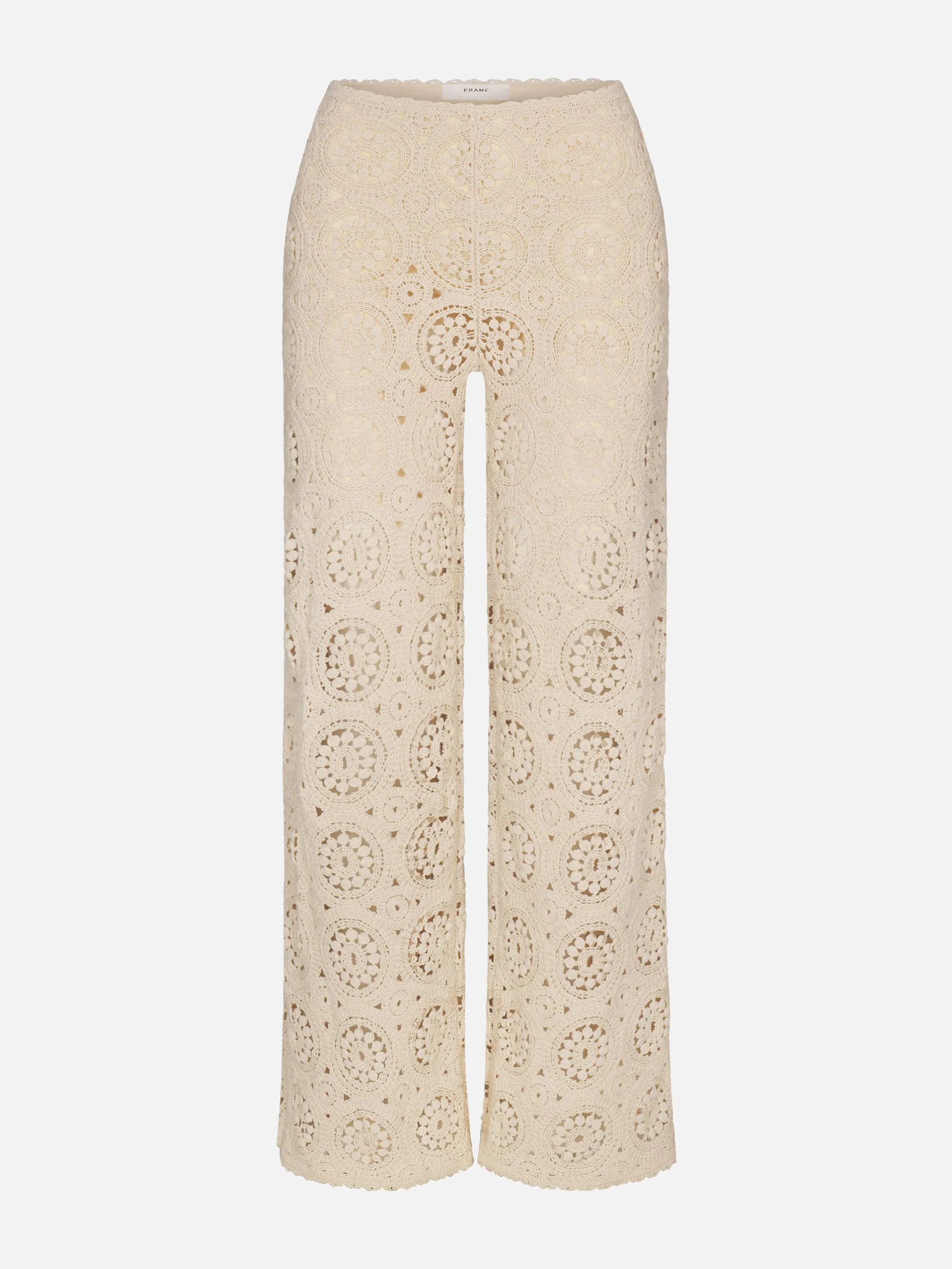 The Crochet Pant -- Cream sold by Frame Denim