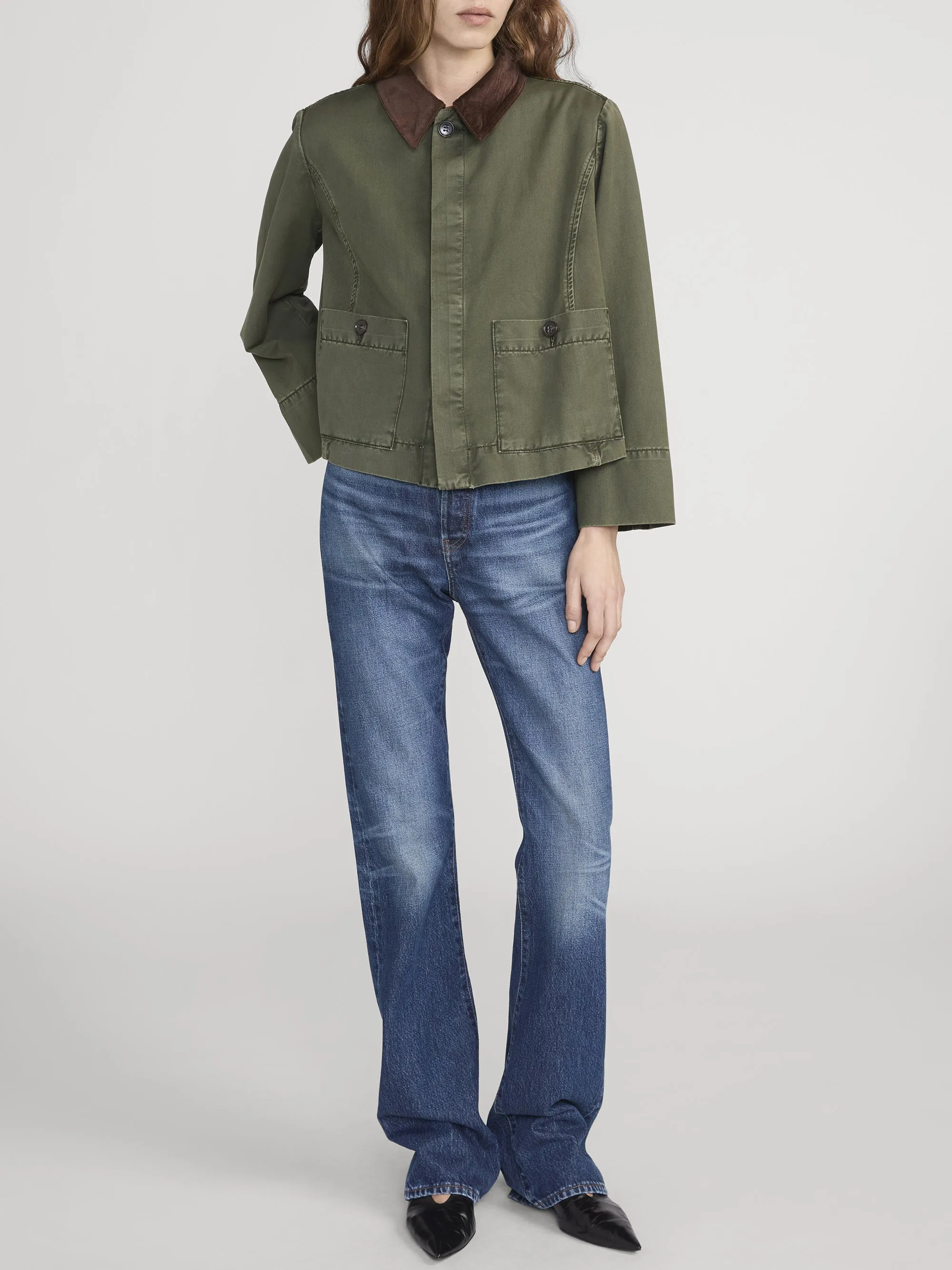 The Mini Swing Jacket -- Military Green sold by Frame Denim product image thumbnail 2