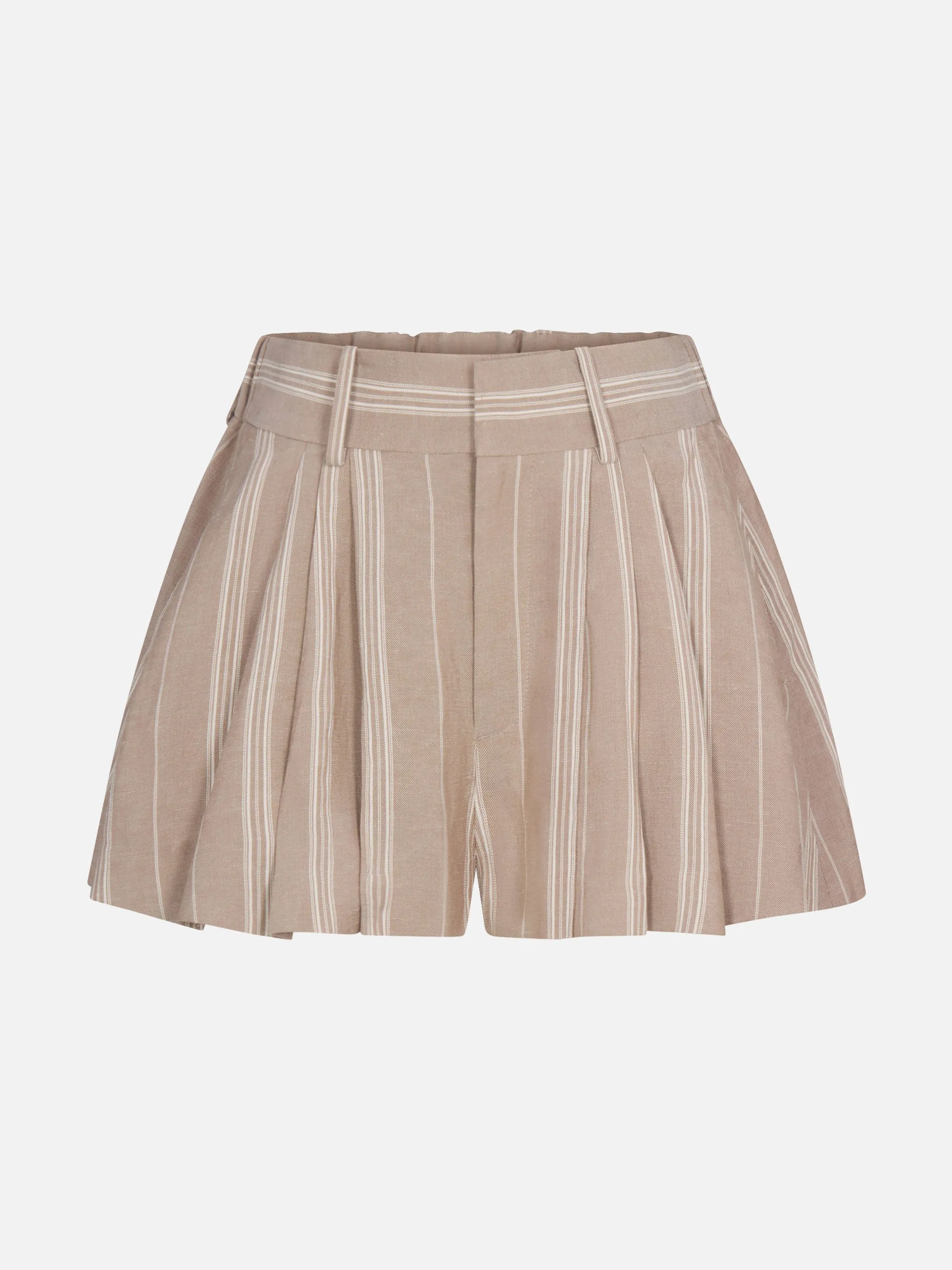 The Linen Refract Short -- Light Camel Multi sold by Frame Denim