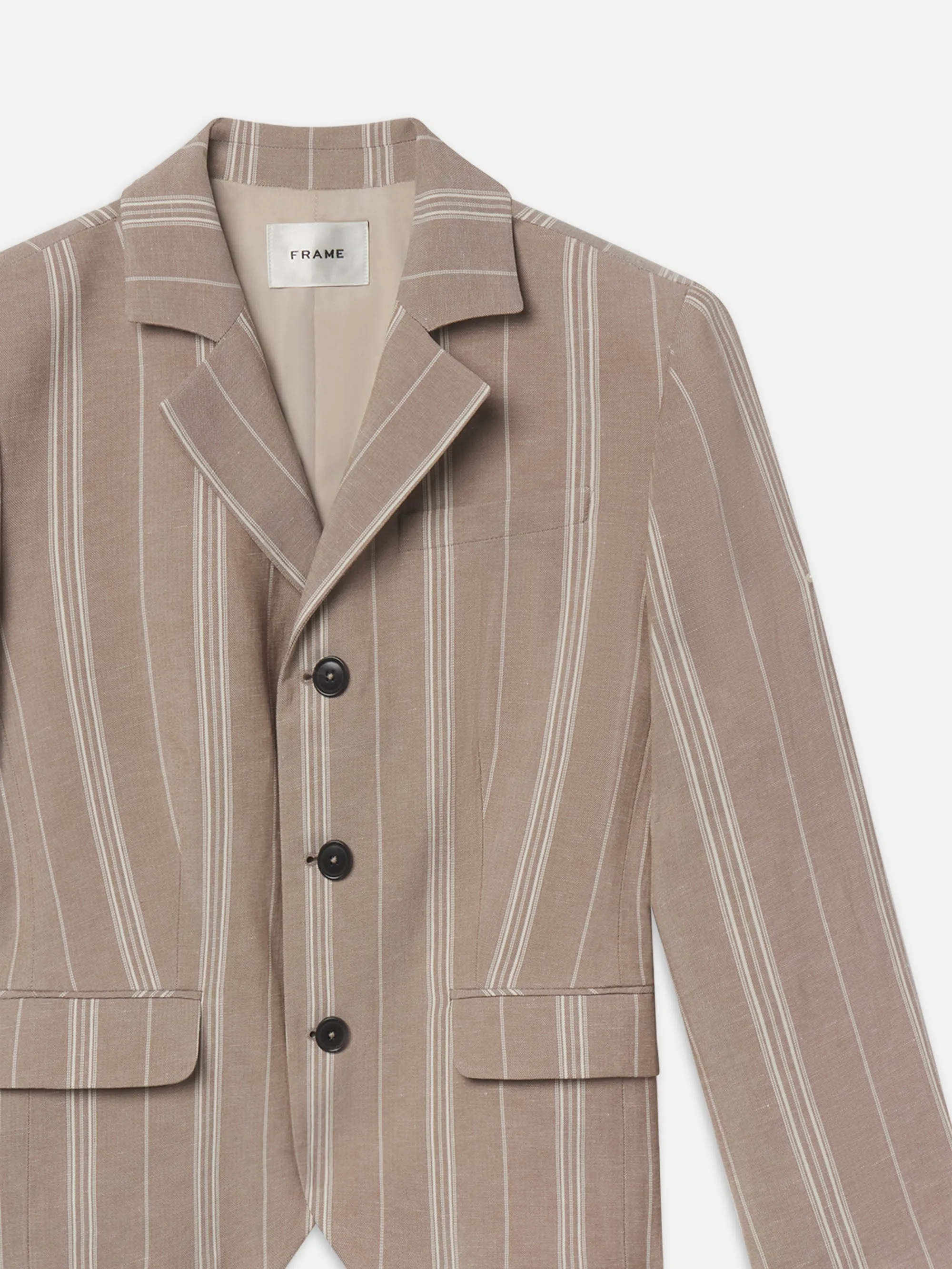 The Linen Smart Blazer -- Light Camel Multi sold by Frame Denim product image thumbnail 2