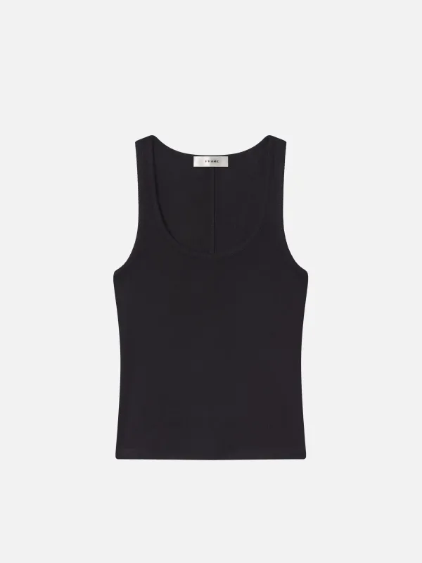 The Rib Scoop Neck Tank made by Frame Denim