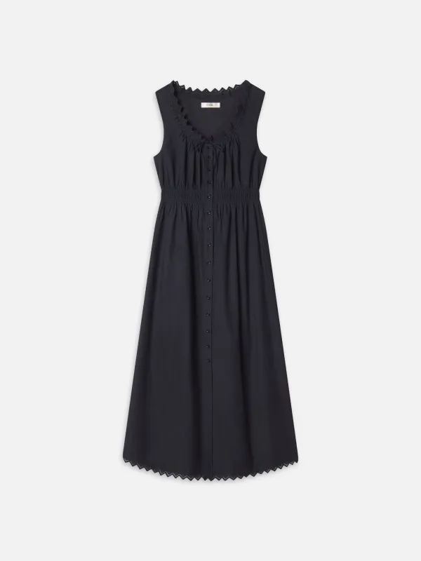The Serene Midi Dress -- Navy made by Frame Denim