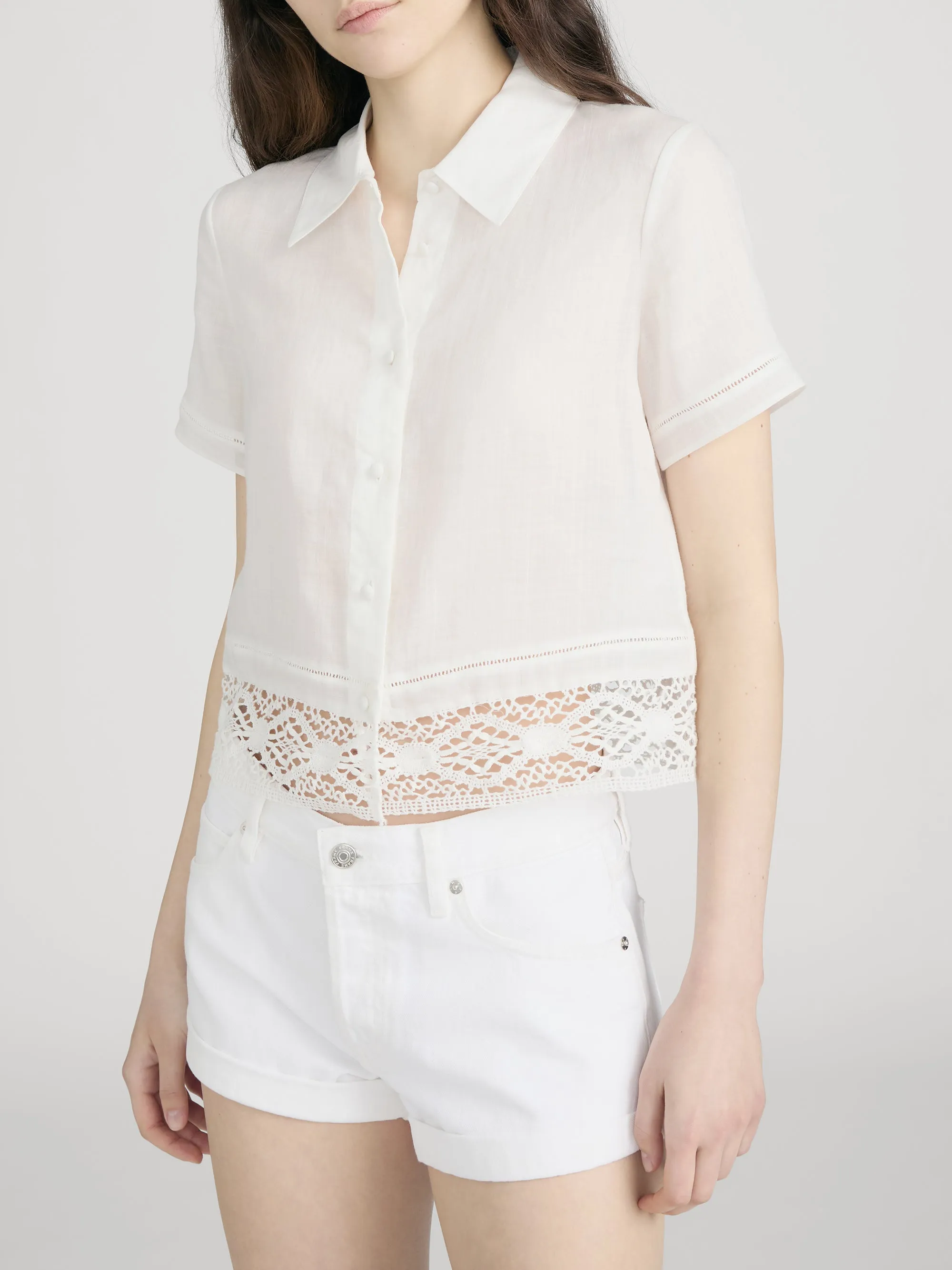 The Heirloom Shirt -- White sold by Frame Denim product image thumbnail 5