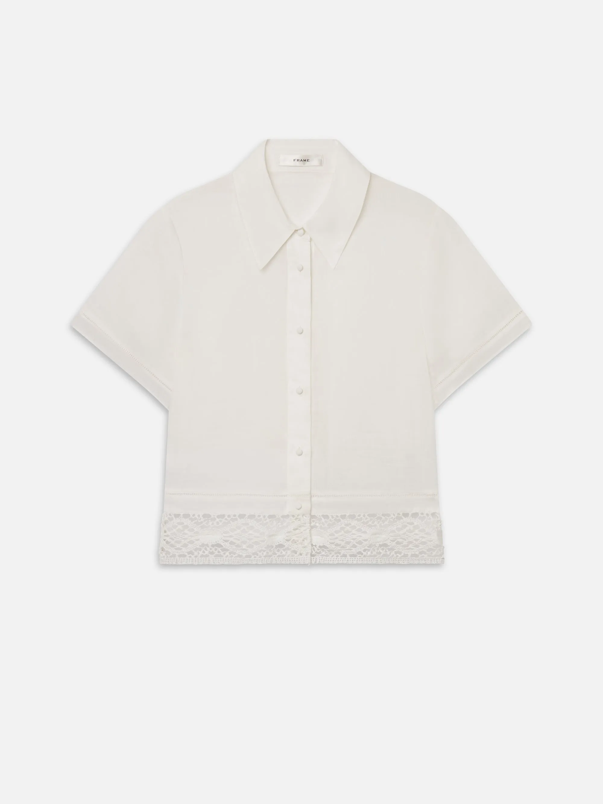 The Heirloom Shirt -- White sold by Frame Denim