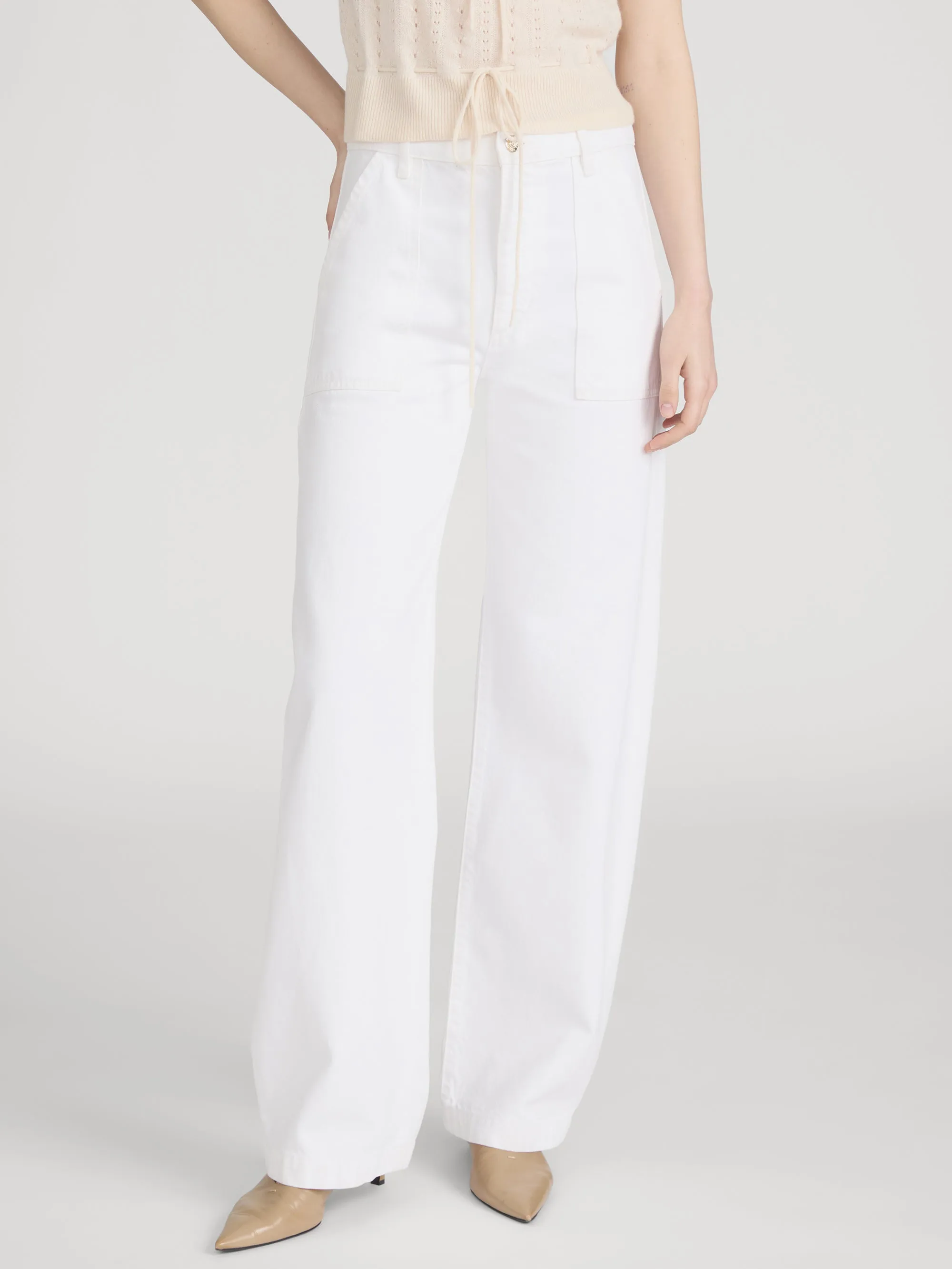 The Bow Cargo -- White sold by Frame Denim product image thumbnail 3