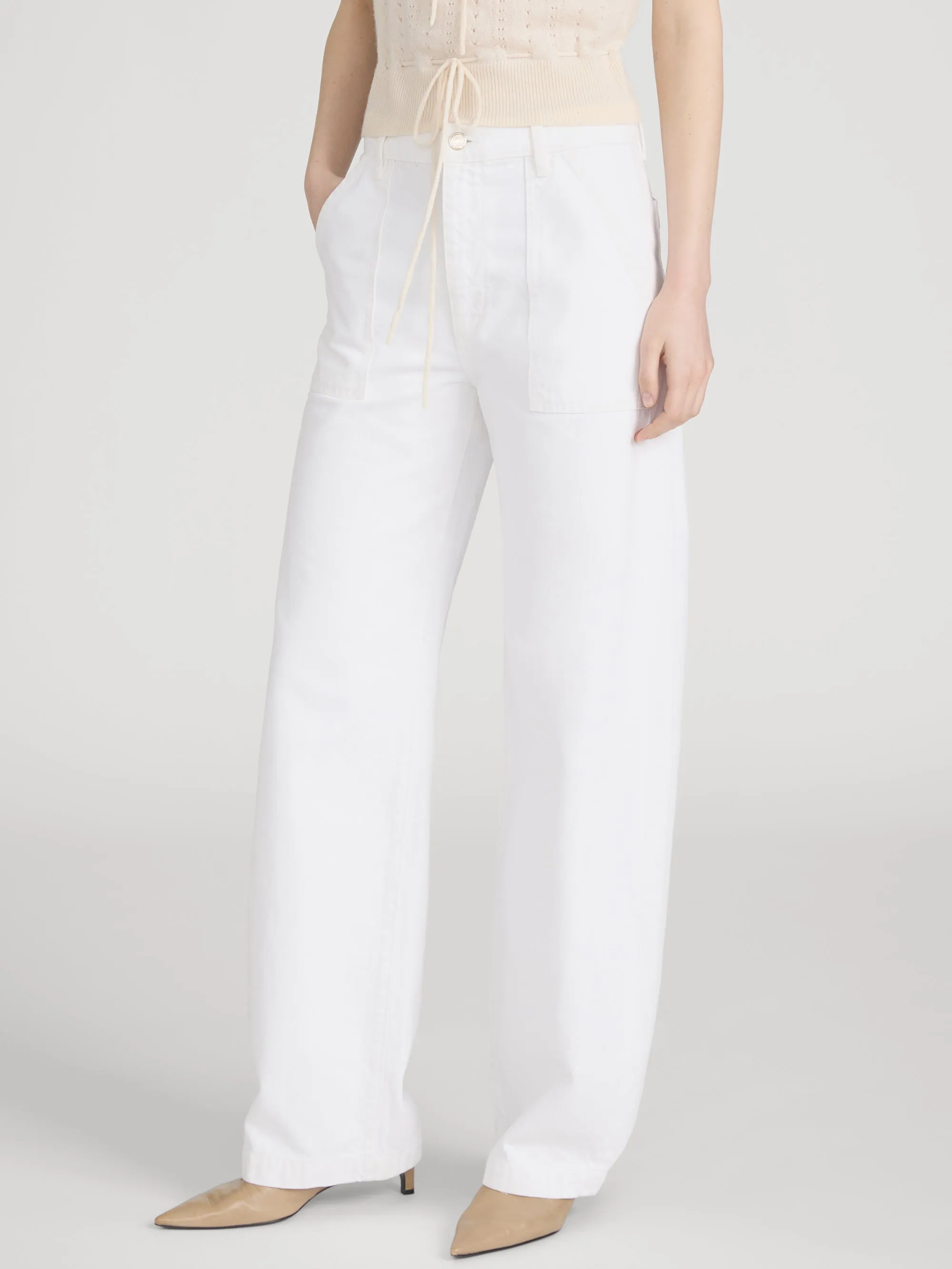 The Bow Cargo -- White sold by Frame Denim product image thumbnail 4