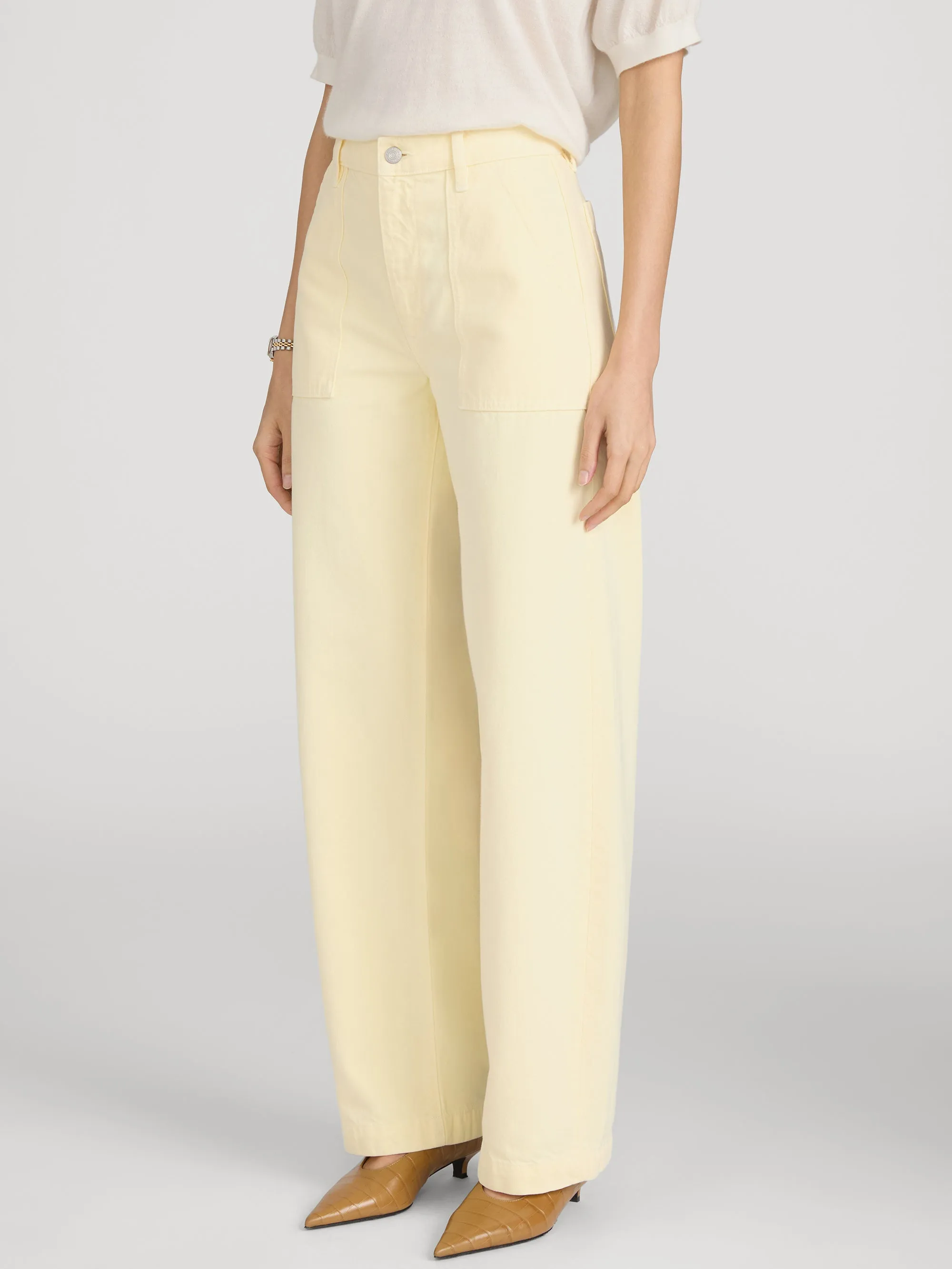 The Bow Cargo -- Lemon sold by Frame Denim product image thumbnail 4