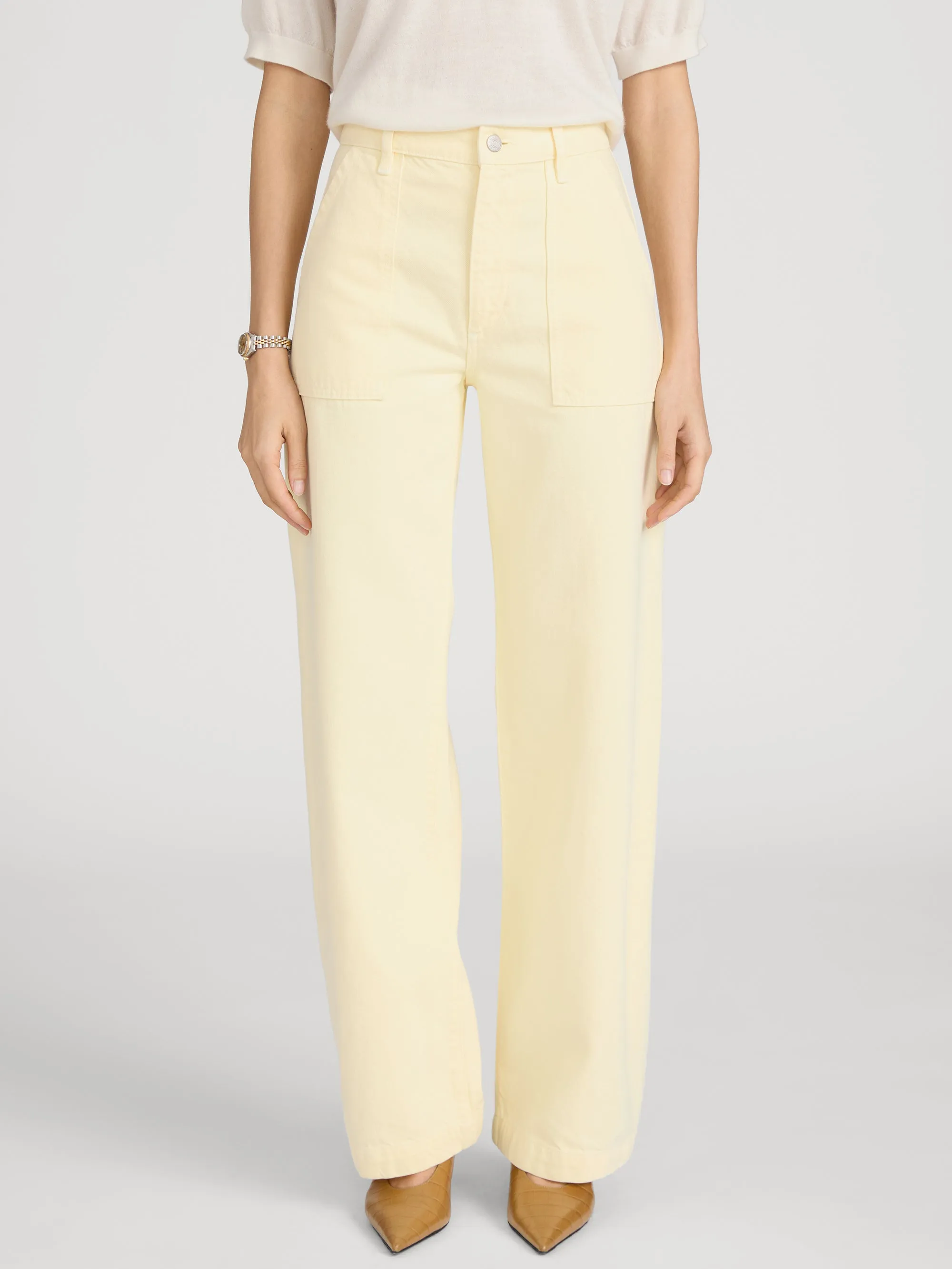 The Bow Cargo -- Lemon sold by Frame Denim product image thumbnail 3