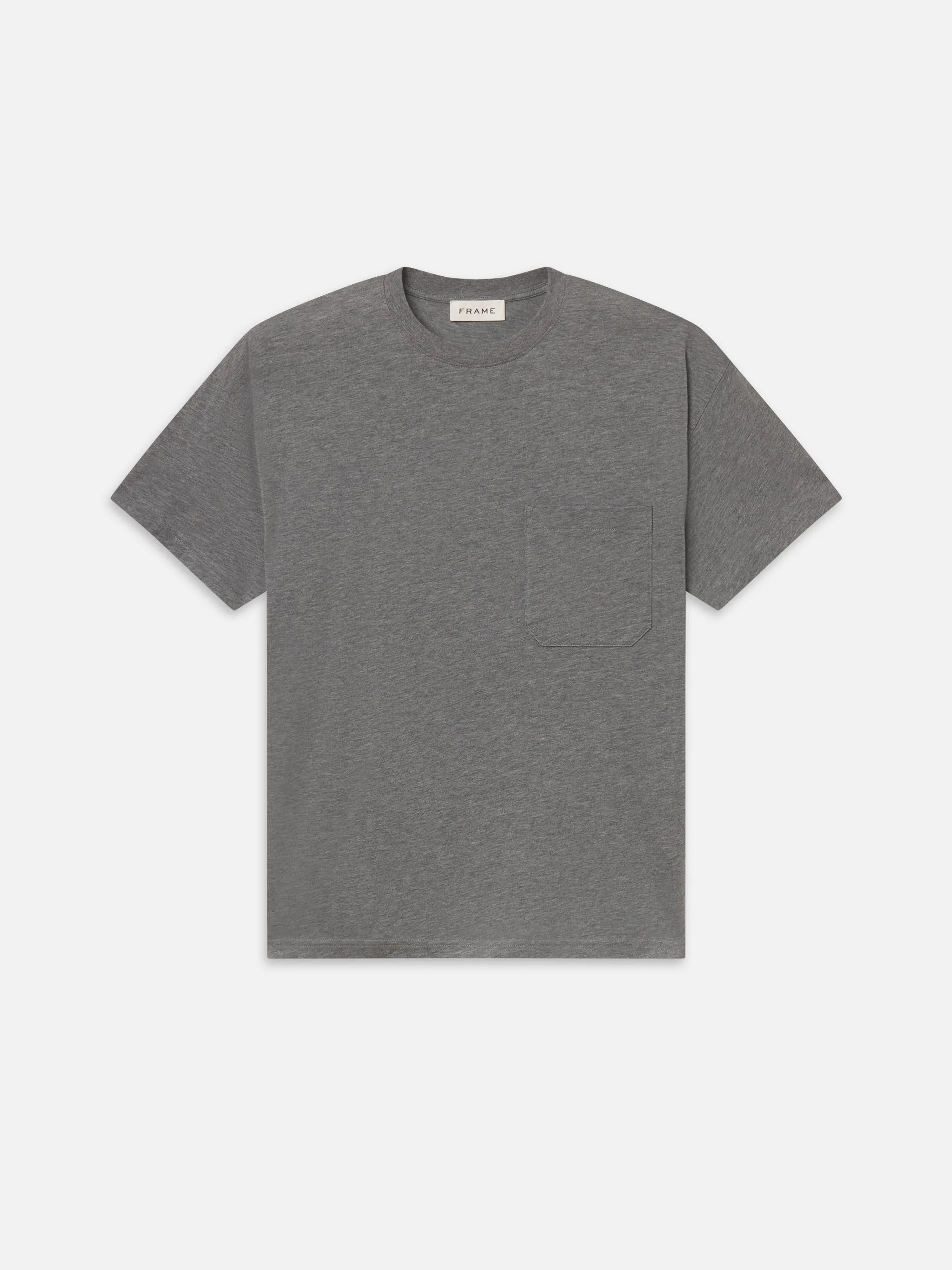 Relaxed Pocket Tee -- Light Grey Melange sold by Frame Denim