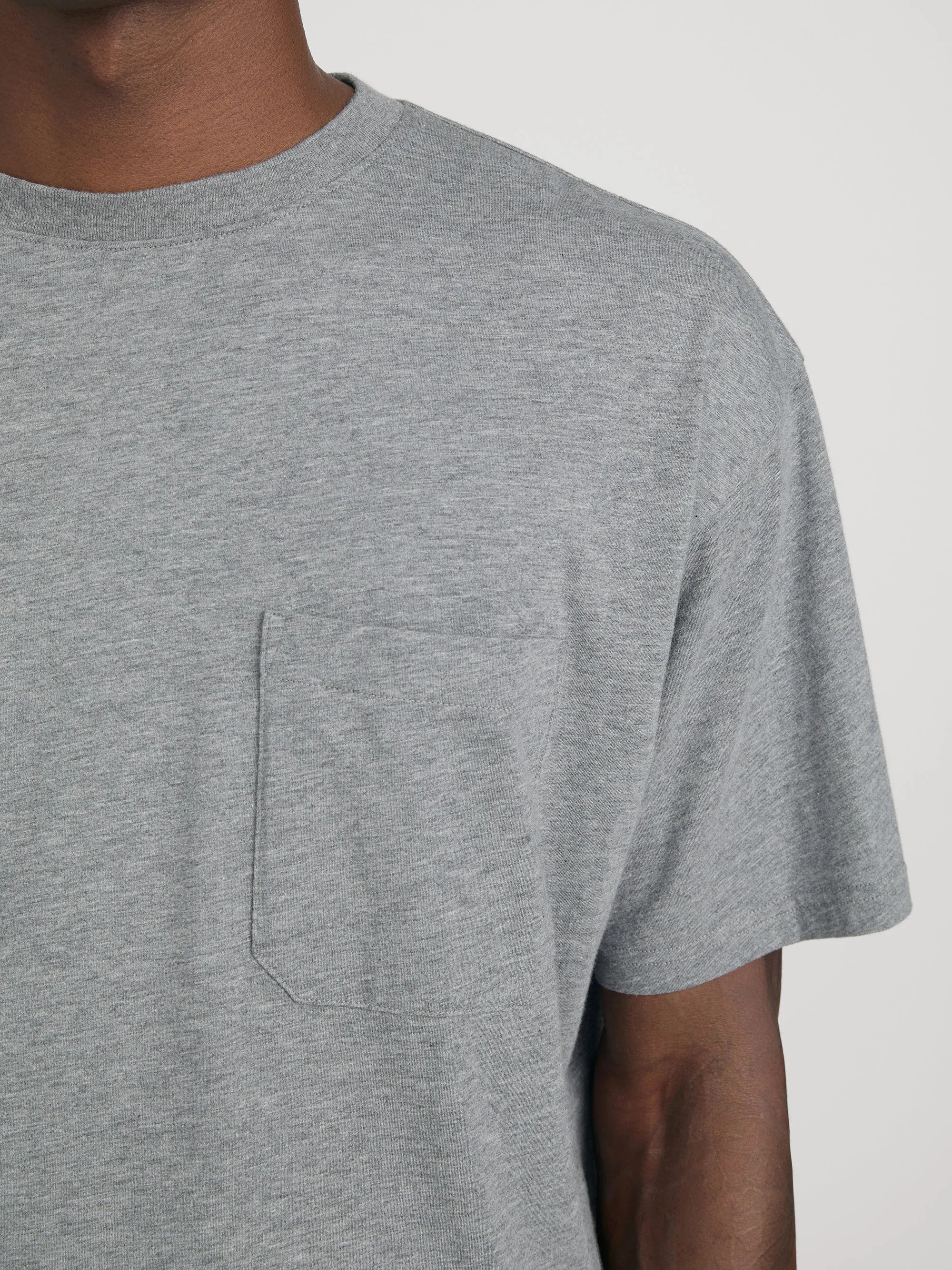 Relaxed Pocket Tee -- Light Grey Melange sold by Frame Denim product image thumbnail 4